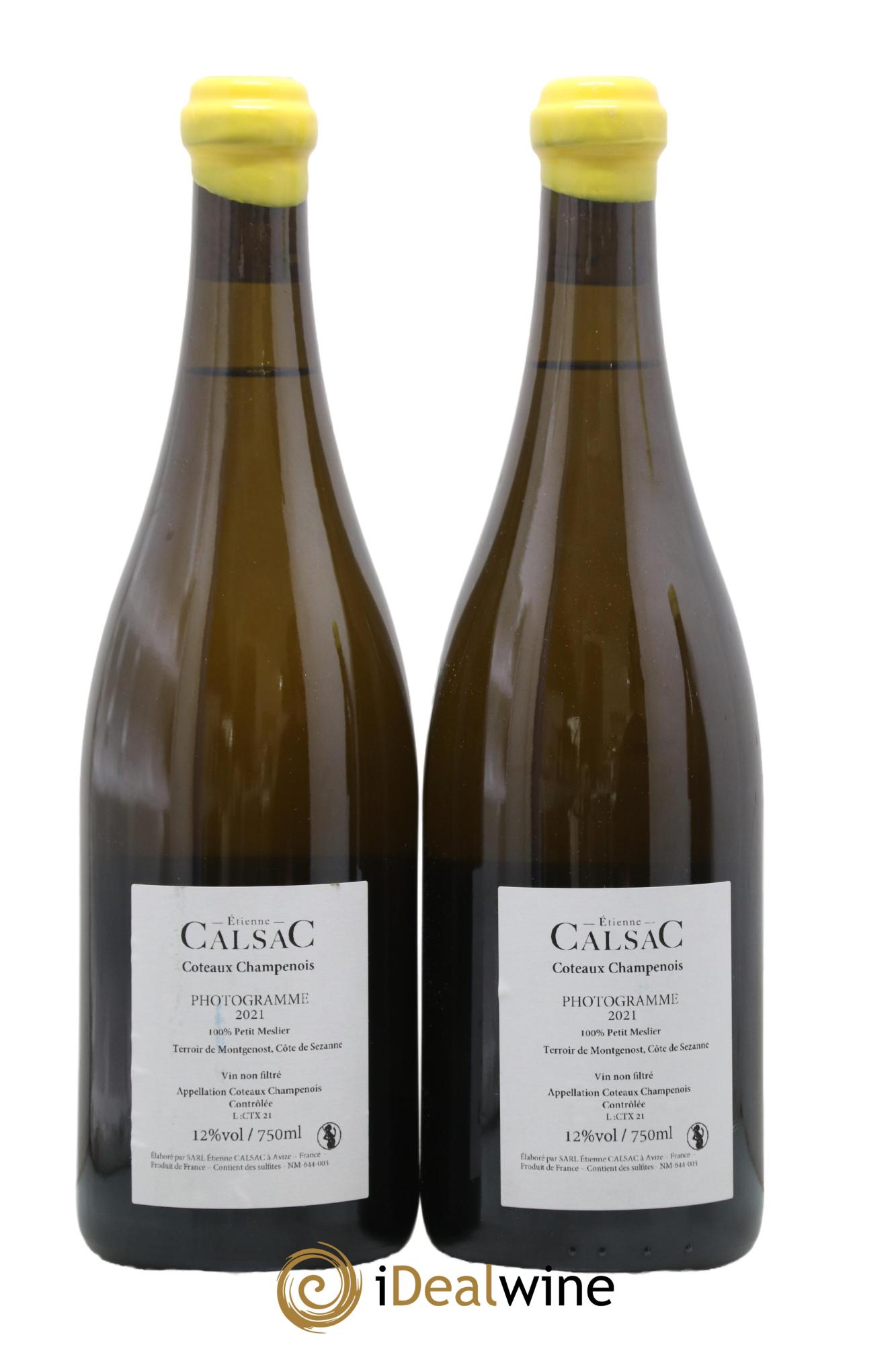 Coteaux Champenois Photogramme Etienne Calsac 2021 - Lot of 2 bottles - 1