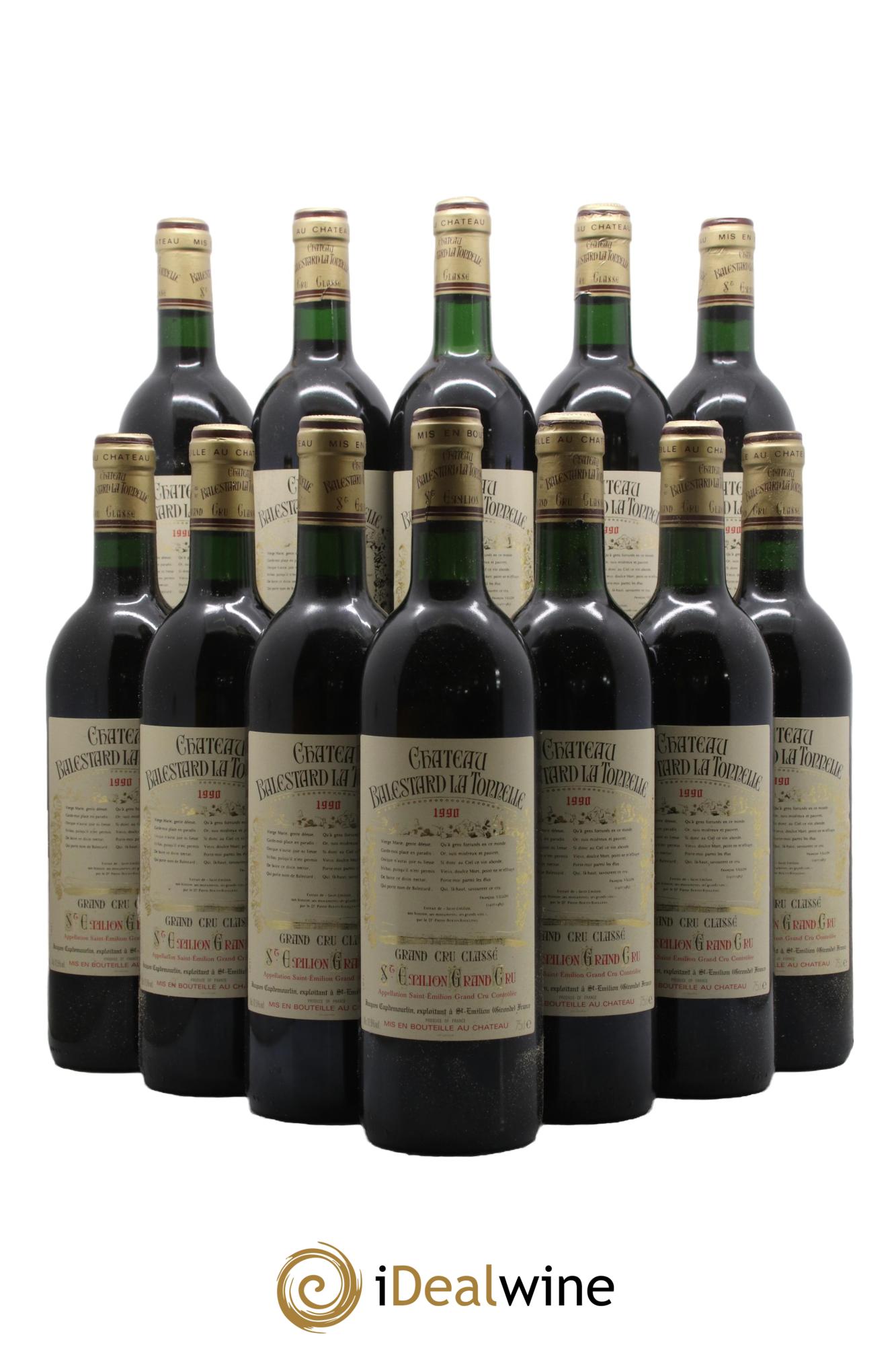 Château Balestard la Tonnelle Grand Cru Classé 1990 - Lot de 12 bouteilles - 0