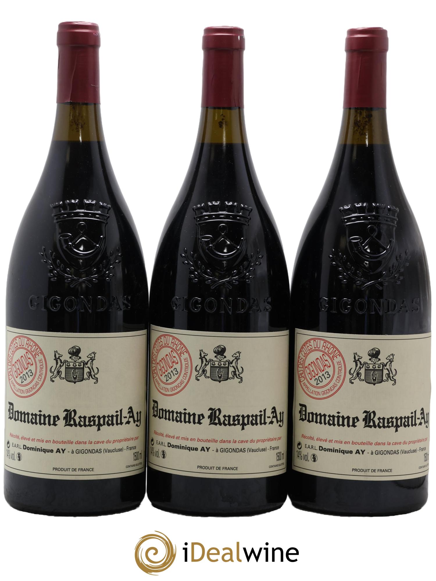 Gigondas Raspail-Ay 2013 - Lot of 3 magnums - 0