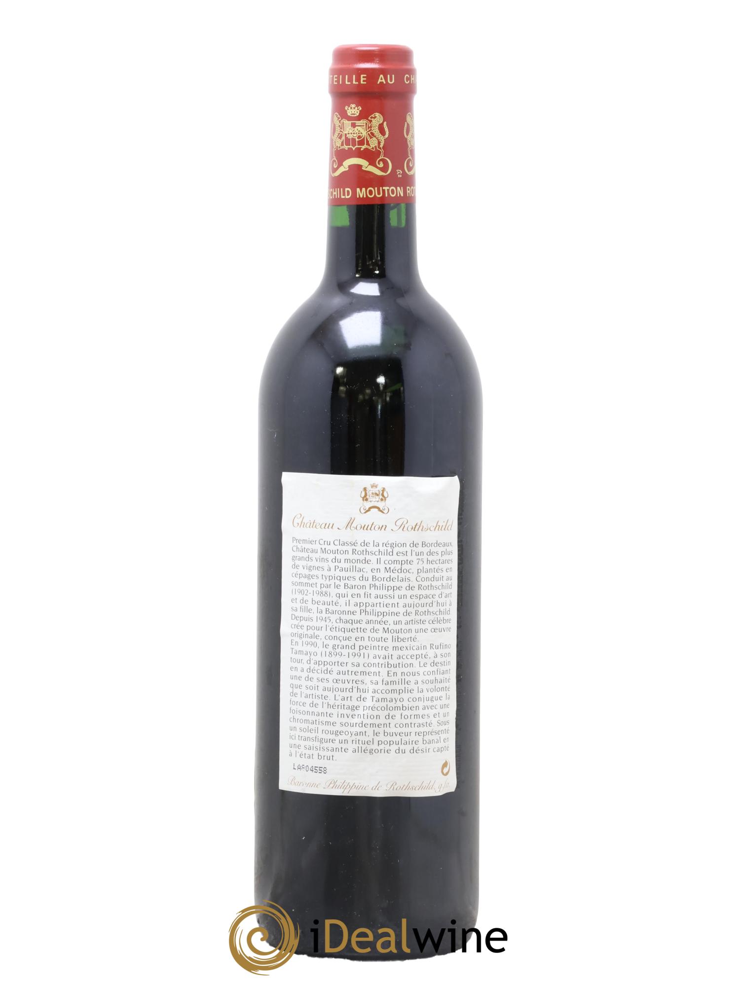 Château Mouton Rothschild 1er Grand Cru Classé 1998 - Lot de 1 bouteille - 1