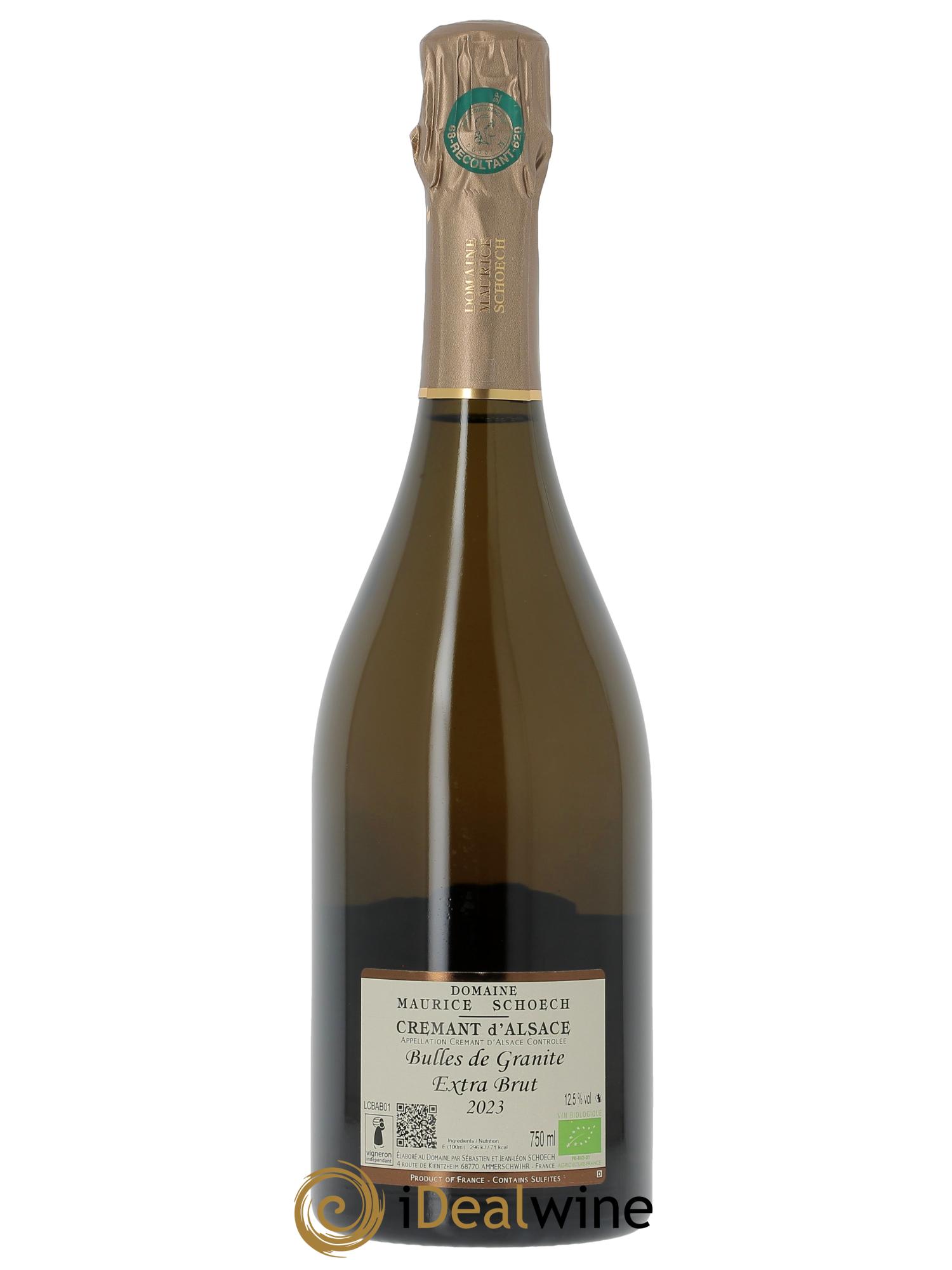 Crémant d'Alsace Extra-Brut Bulles de Granit Maurice Schoech (Domaine) 2023 - Lot de 1 bouteille - 1