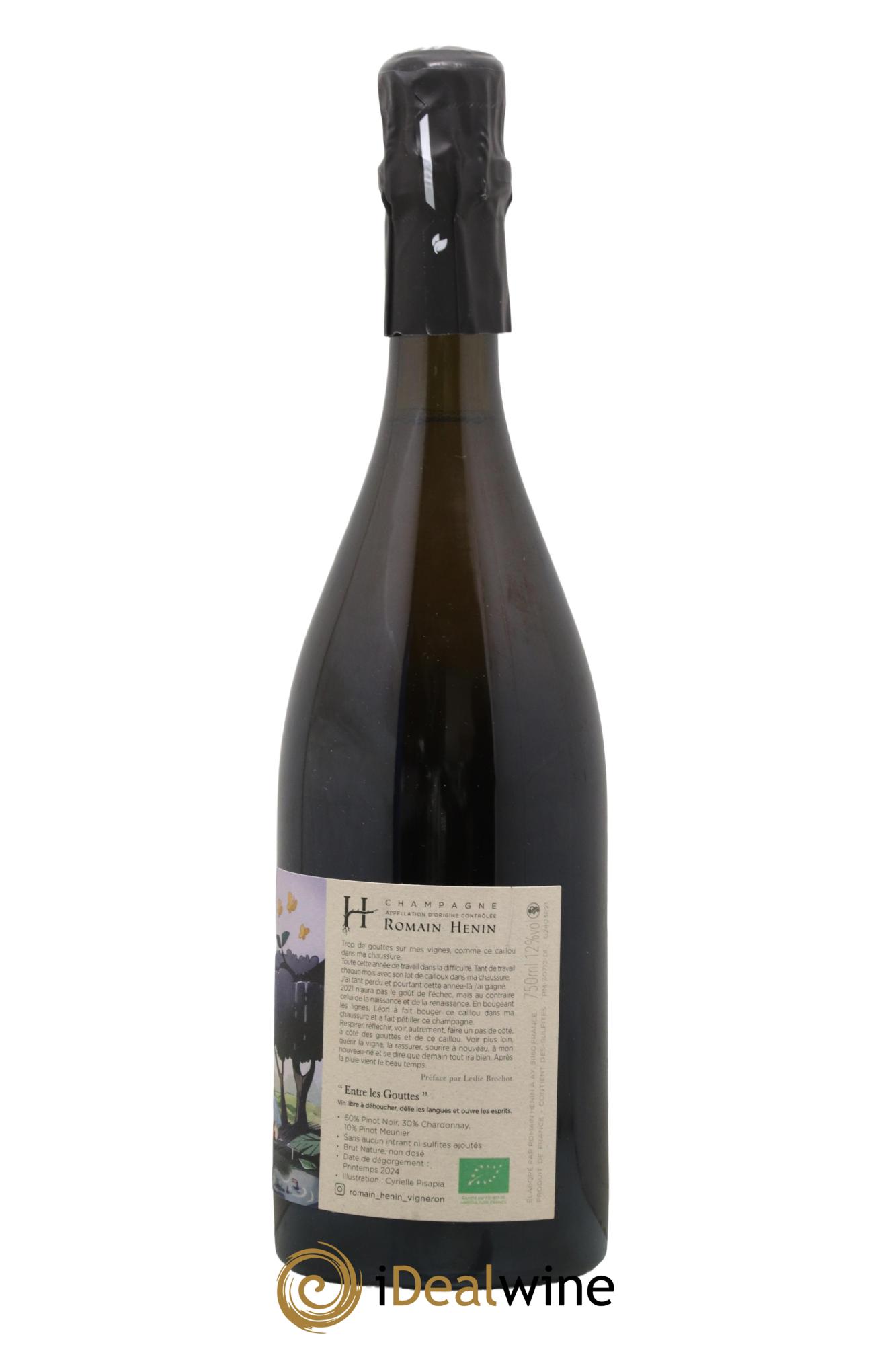 Champagne Entre les Gouttes Romain Henin - Lot de 1 bouteille - 1