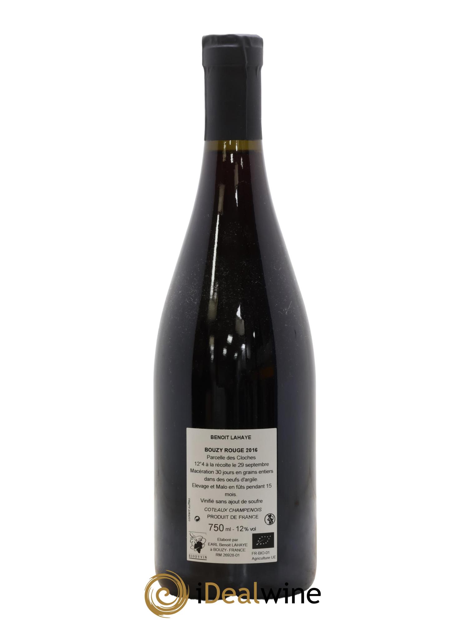 Coteaux Champenois Bouzy Benoît Lahaye Benoît Lahaye 2016 - Lot de 1 bouteille - 1
