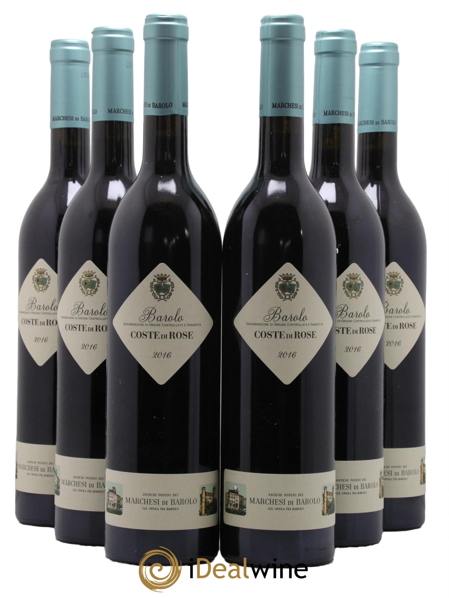 Barolo DOCG Coste di Rose Marchesi di Barolo 2016 - Lot of 6 bottles - 0