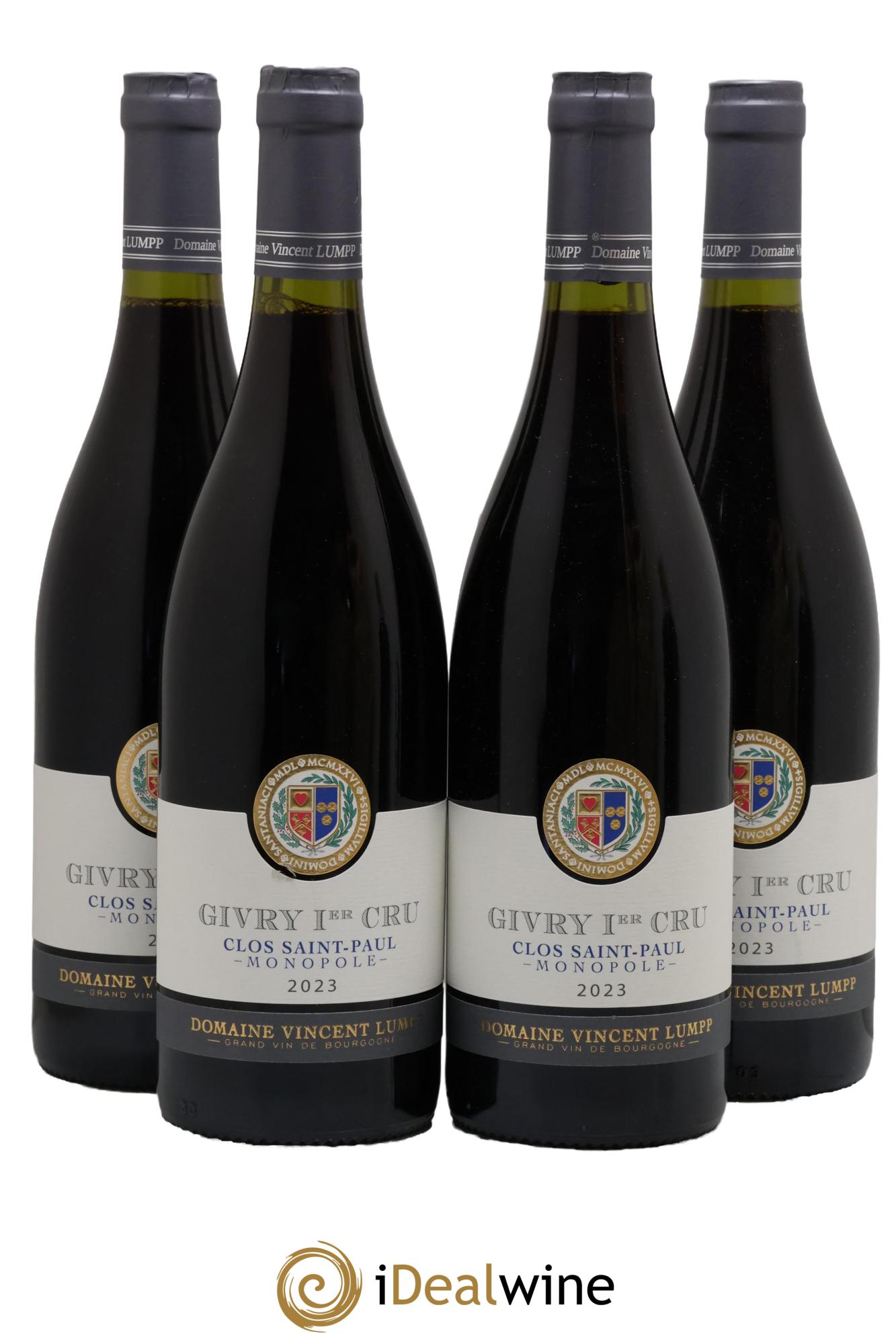 Givry 1er Cru Clos Saint Paul Vincent Lumpp 2023 - Posten von 4 Flaschen - 0