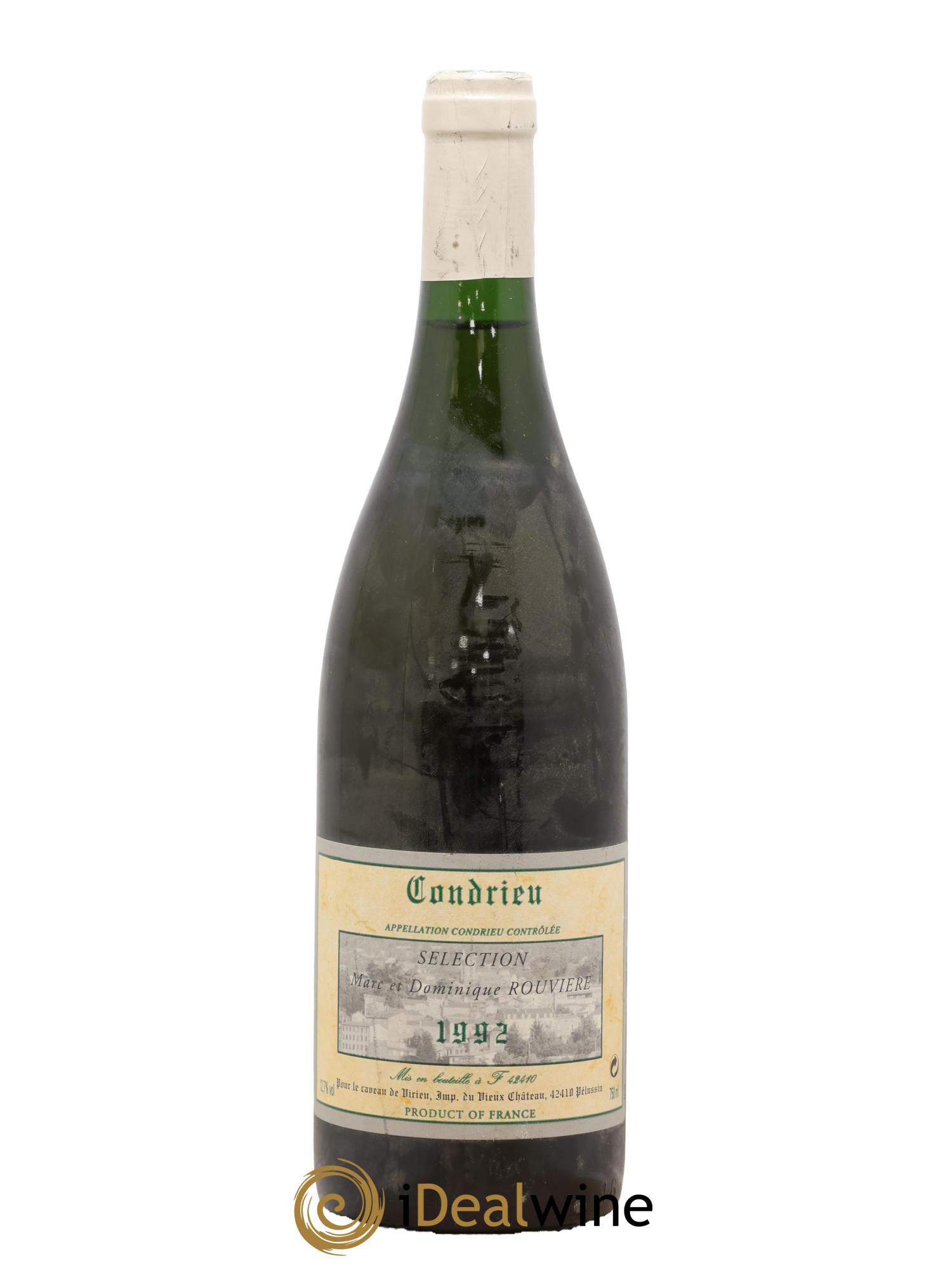 Condrieu Sélection Domaine Marc Et Dominique Rouvière 1992 - Posten von 1 Flasche - 0