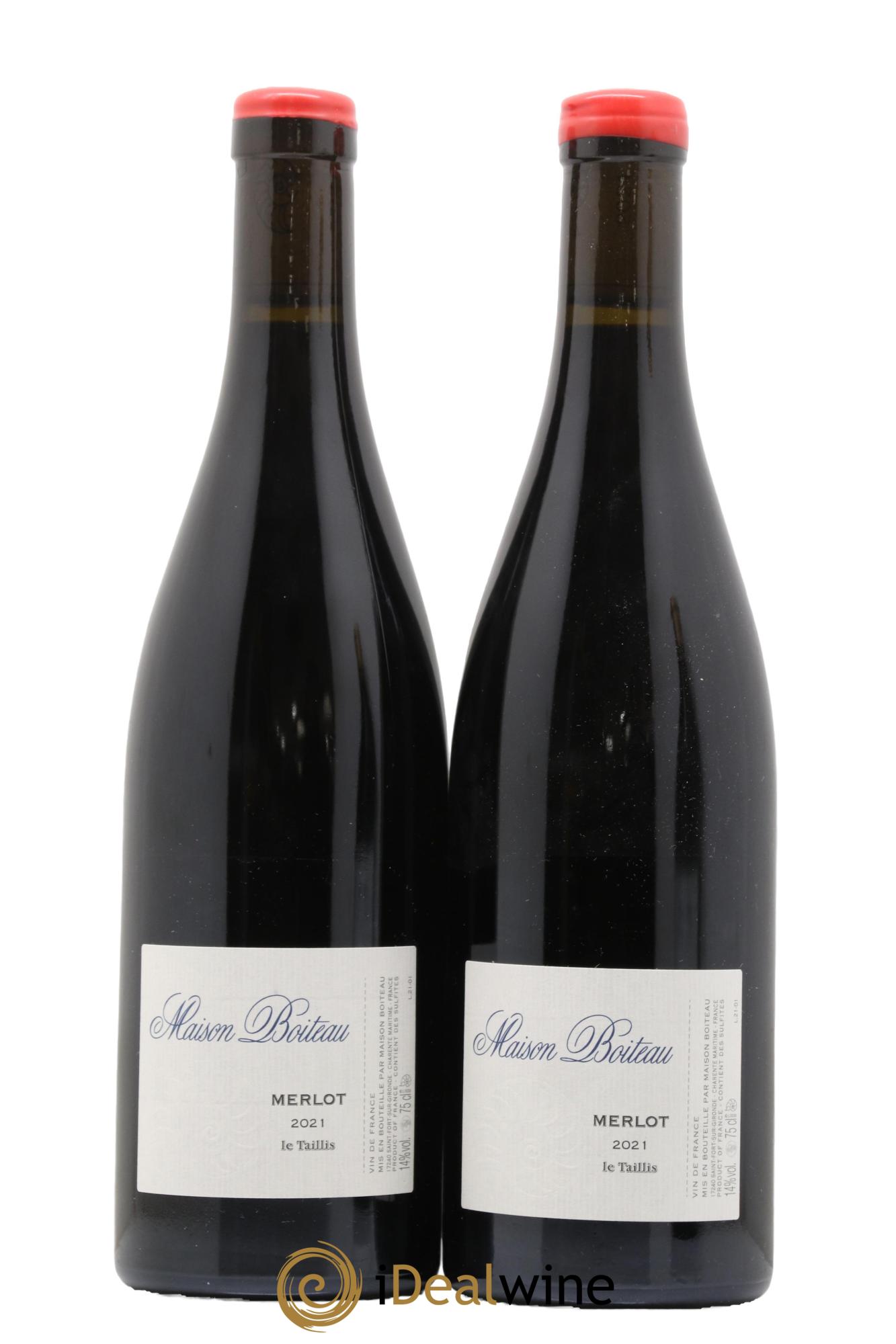 Vin de France Le Taillis Merlot Maison Boiteau 2021 - Lot de 2 bouteilles - 0