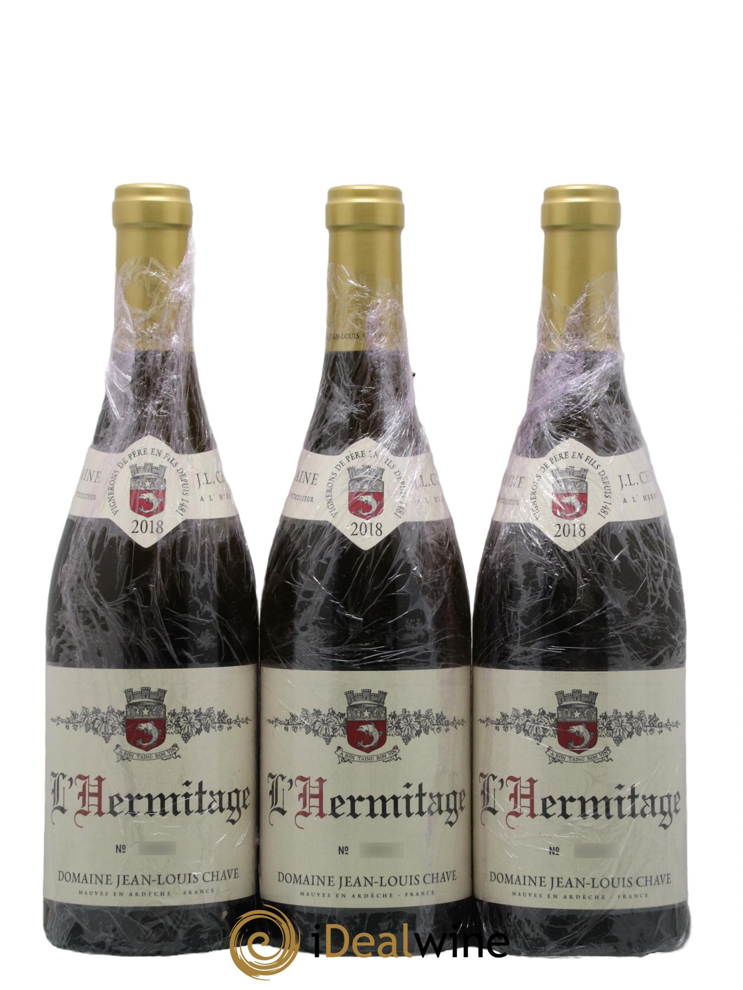 Hermitage Jean-Louis Chave 2018 - Lot de 3 bouteilles - 0