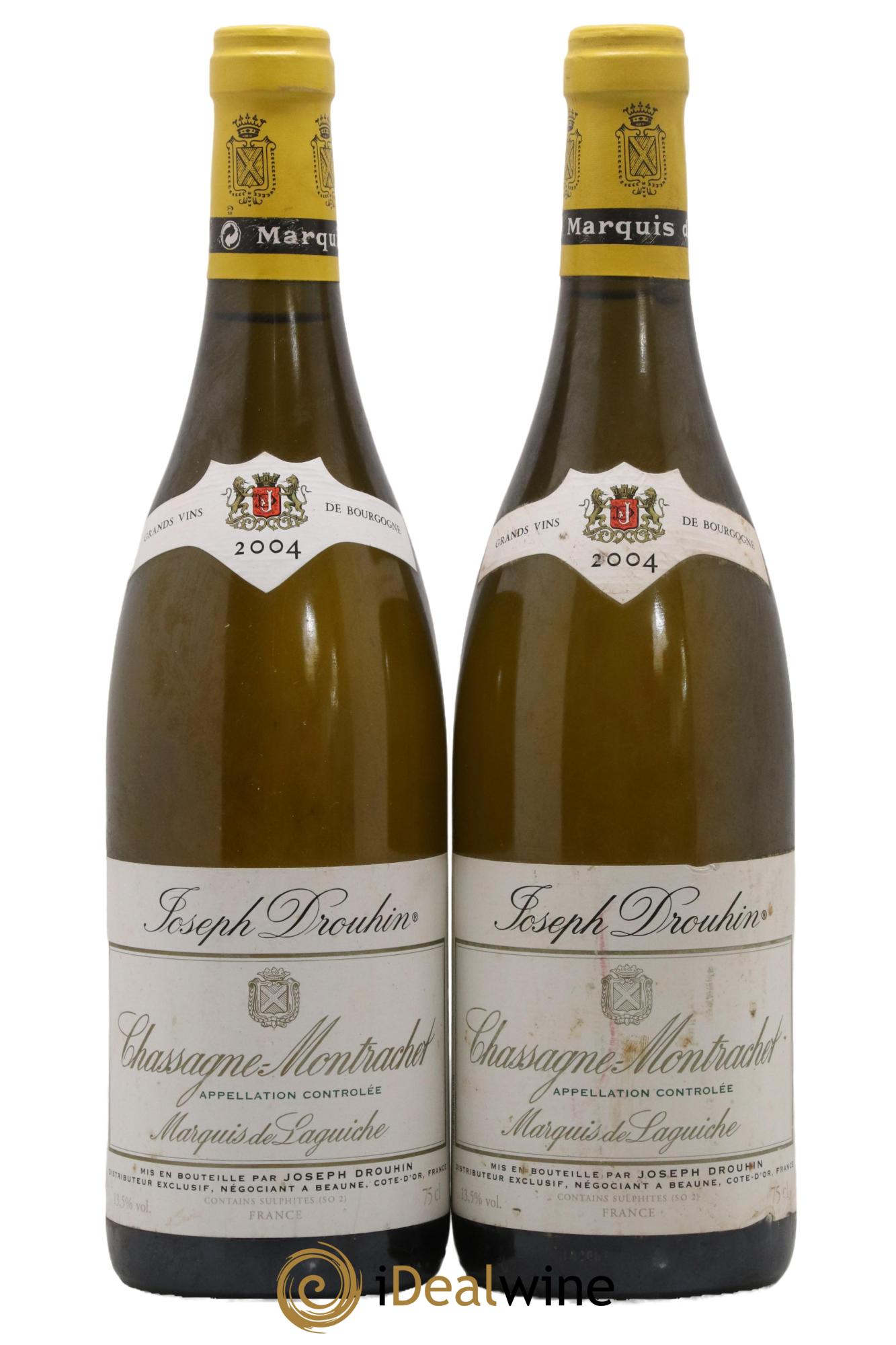 Chassagne-Montrachet Marquis de Laguiche Joseph Drouhin 2004 - Lot de 2 bouteilles - 0