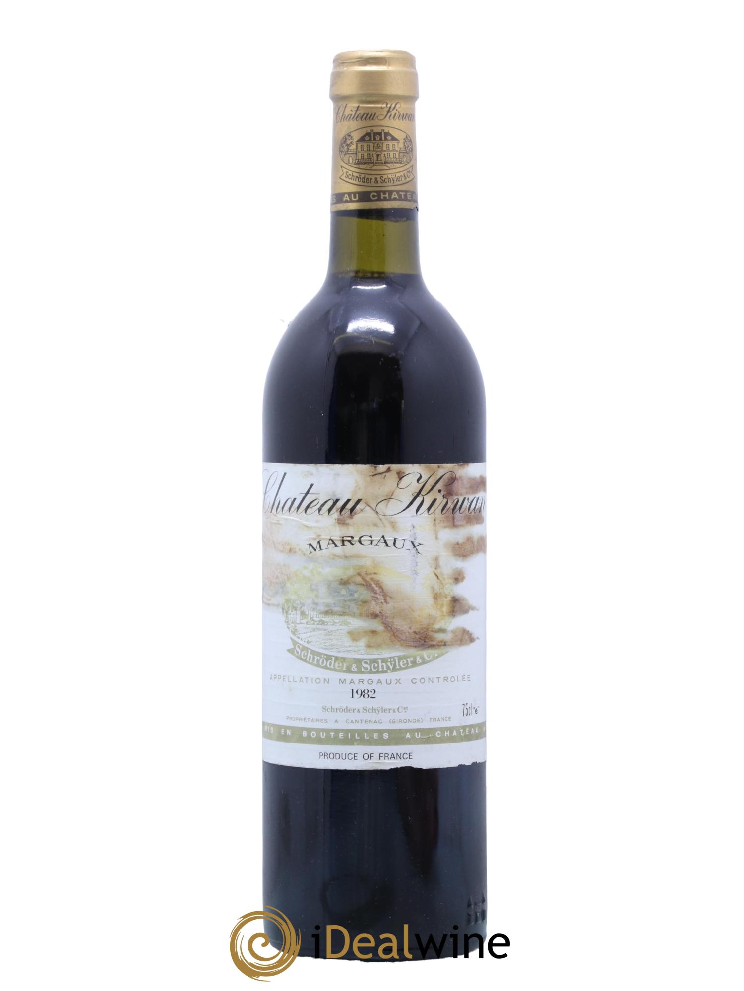 Château Kirwan 3ème Grand Cru Classé 1982 - Lot de 1 bouteille - 0