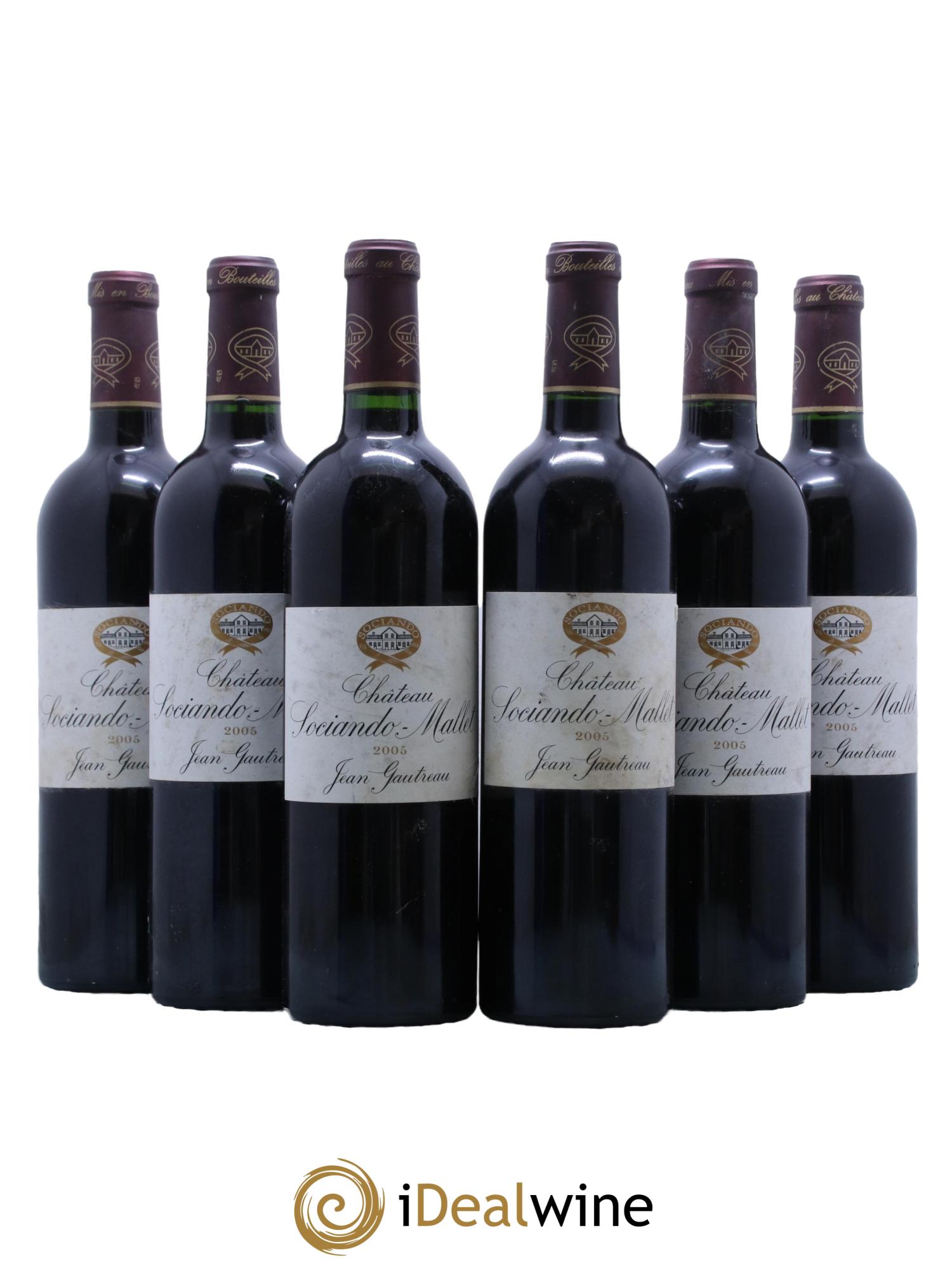 Château Sociando Mallet 2005 - Lot de 6 bouteilles - 0