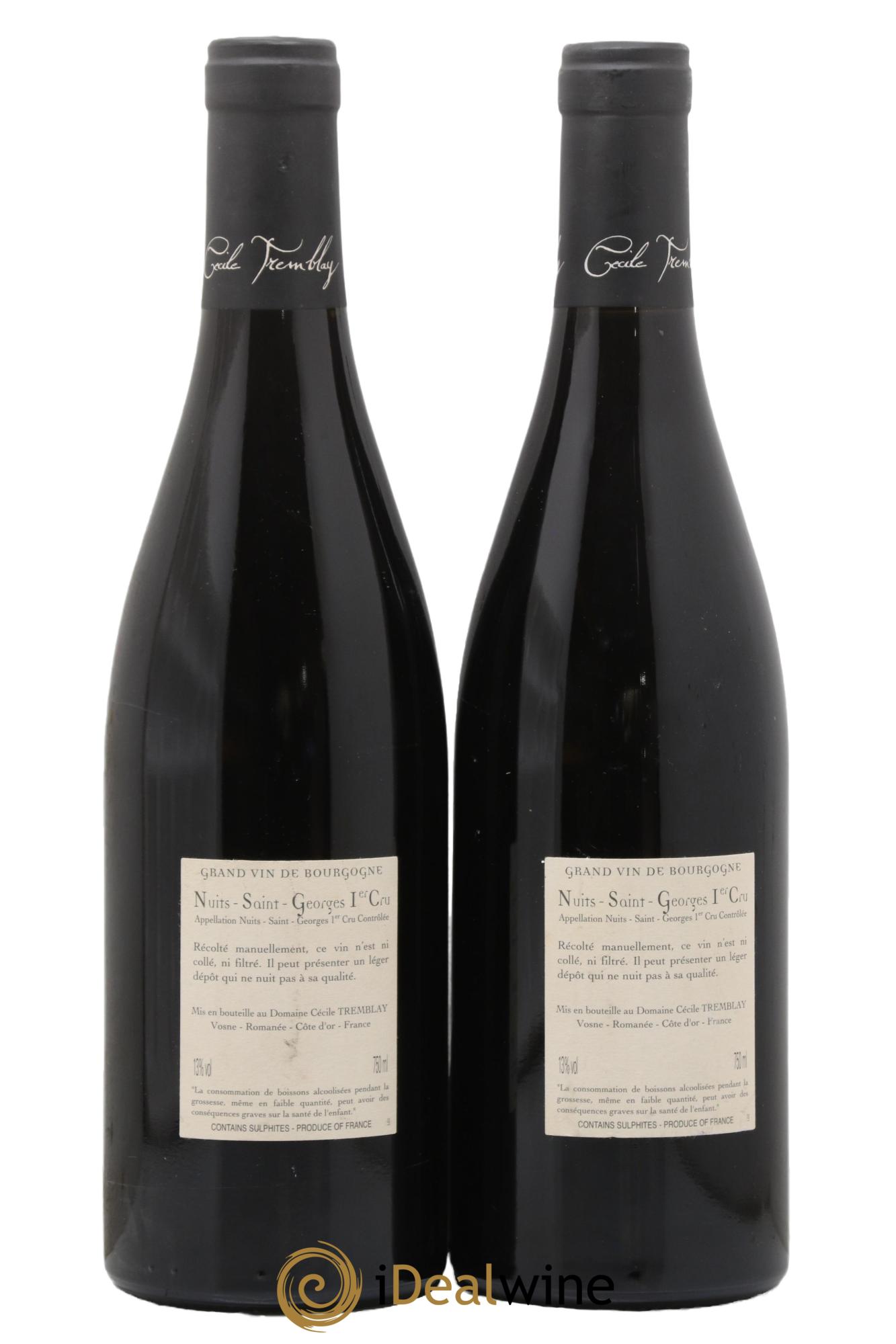 Nuits-Saint-Georges 1er Cru Les Murgers Cécile Tremblay 2014 - Lot de 2 bouteilles - 1
