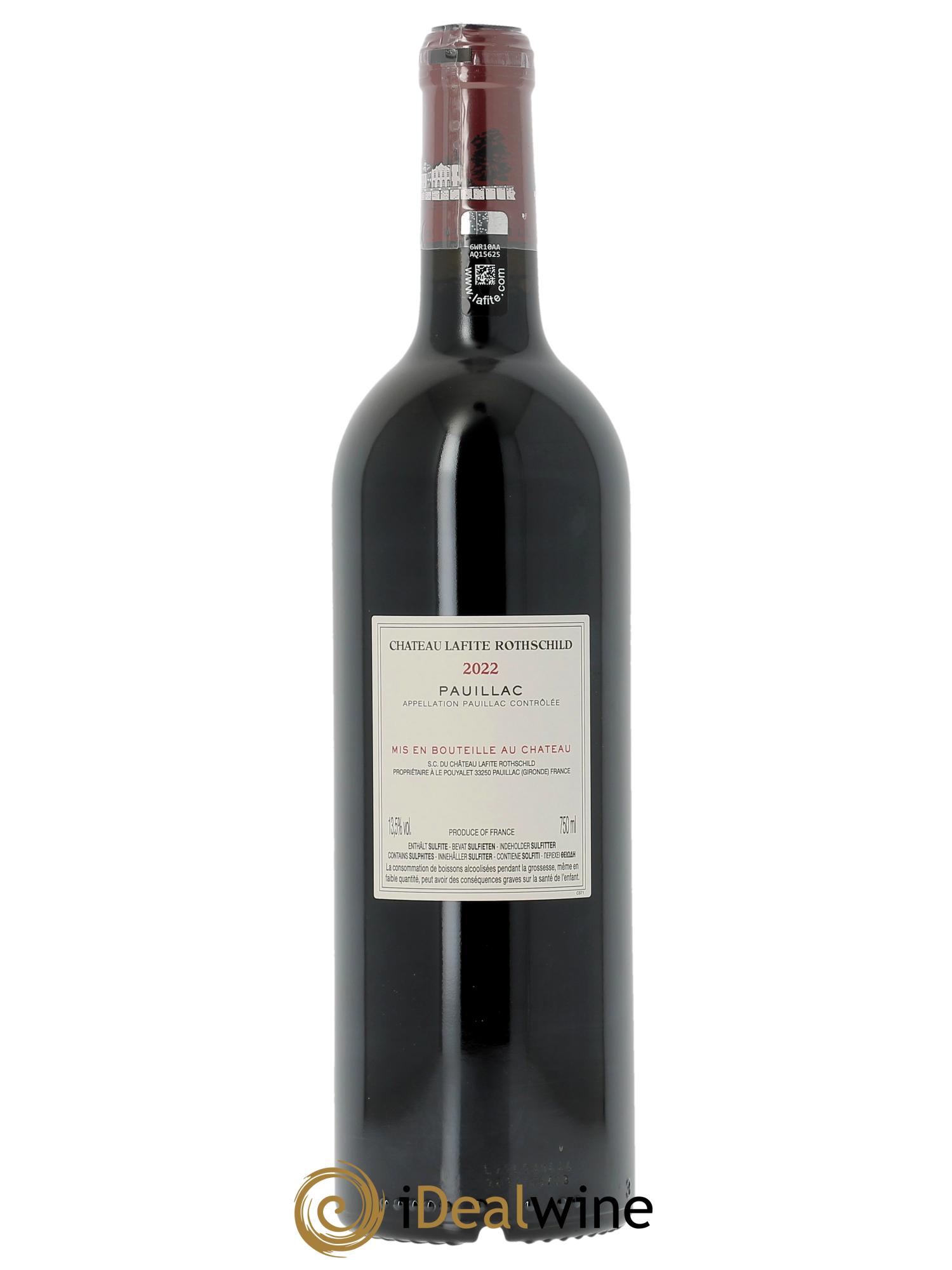 Château Lafite Rothschild 1er Grand Cru Classé (Cassetta in legno a partire da 3 bt) 2022 - Lotto di 1 bottiglia - 1
