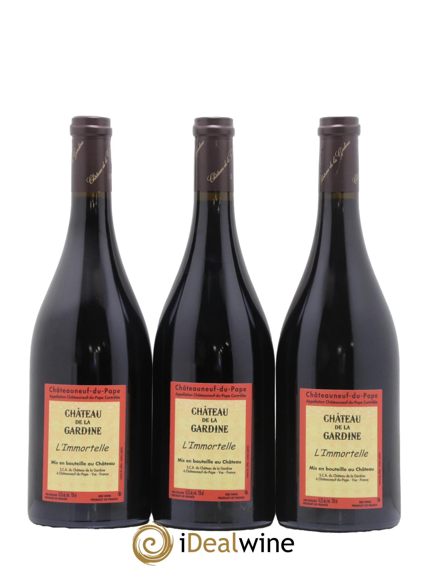 Châteauneuf-du-Pape Château de La Gardine L'Immortelle Famille Brunel  2015 - Lotto di 6 bottiglie - 2