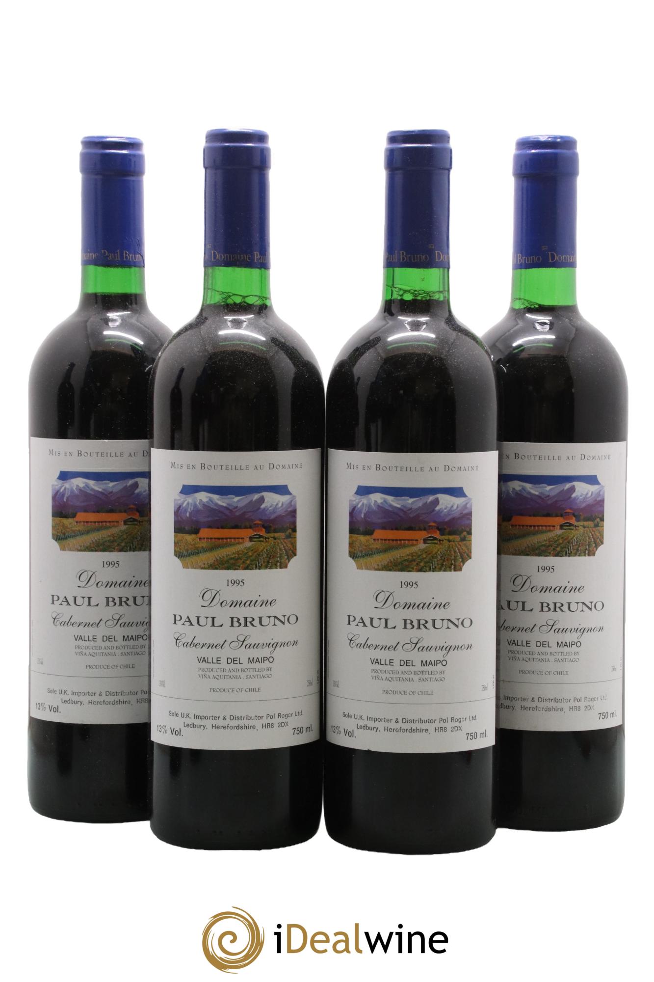 Maipo Domaine Paul Bruno Cabernet Sauvignon 1995 - Posten von 4 Flaschen - 0