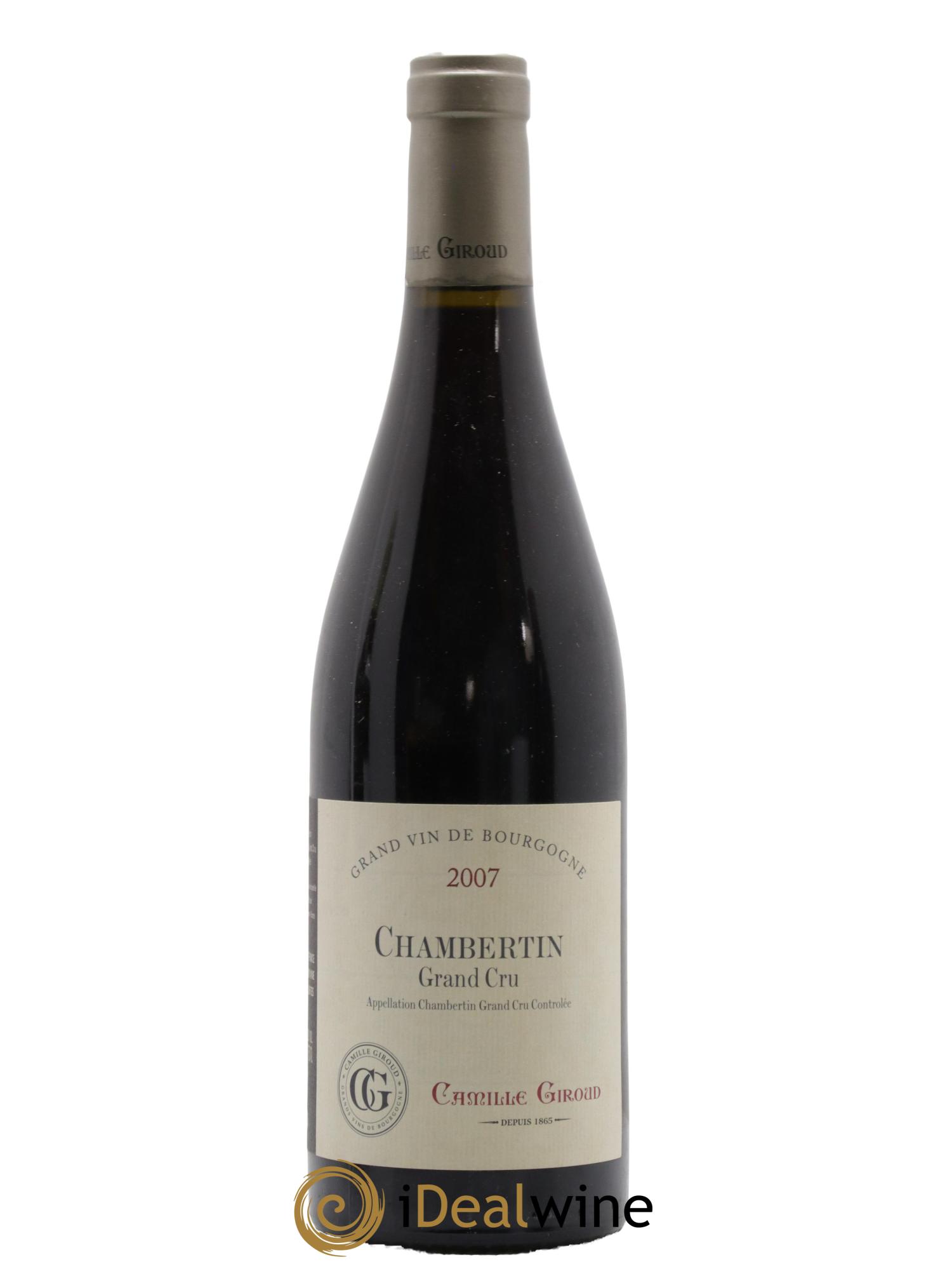 Chambertin Grand Cru Camille Giroud (Domaine) 2007 - Lot de 1 bouteille - 0