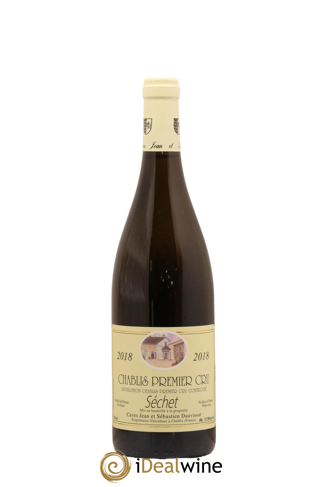 Chablis 1er Cru Sechets Domaine Jean et Sebastien Dauvissat 2018 - Lot de 1 bouteille - 0