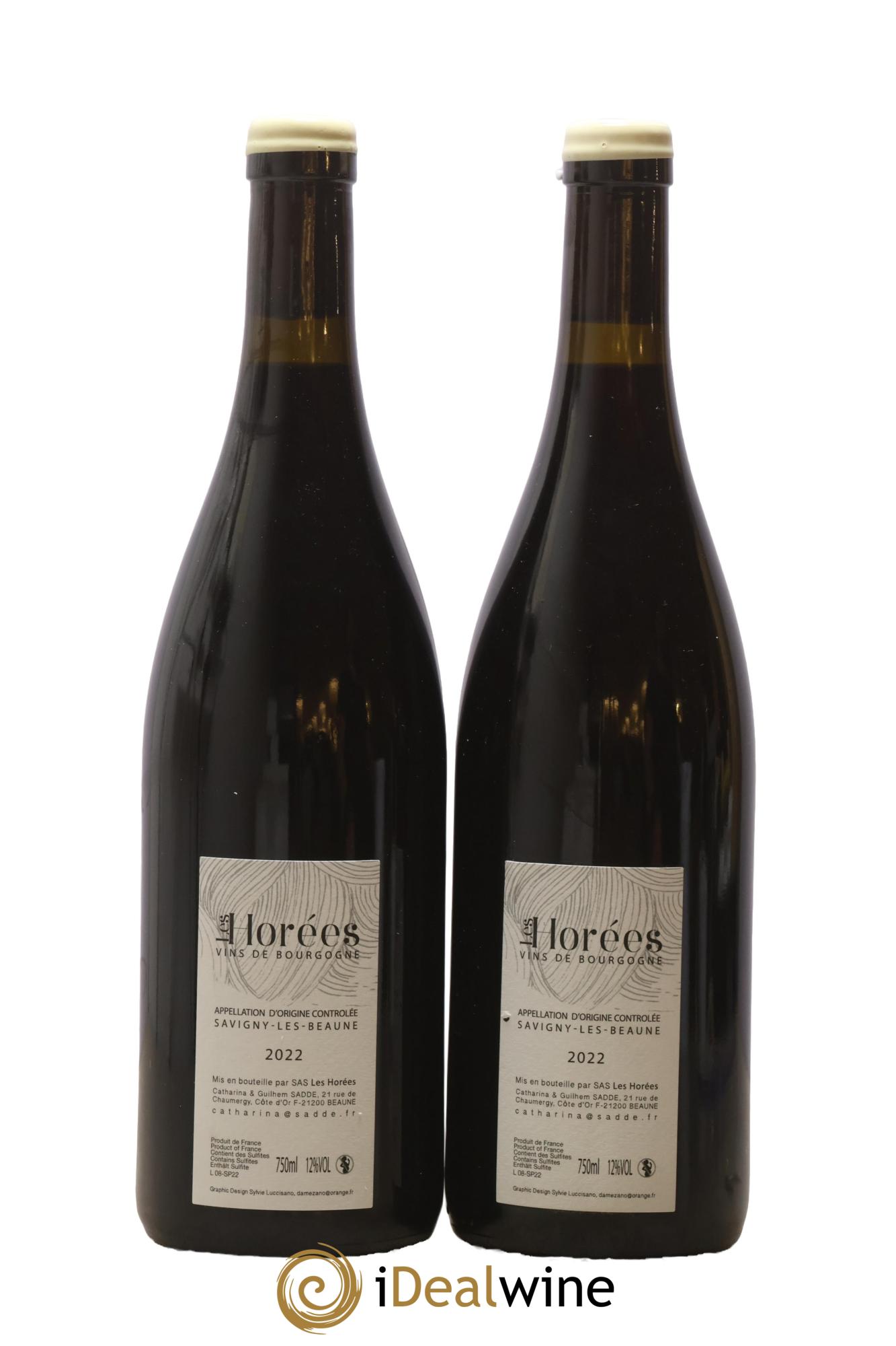 Savigny-lès-Beaune Les Plaisirs et les jours Les Horées 2022 - Lot of 2 bottles - 1