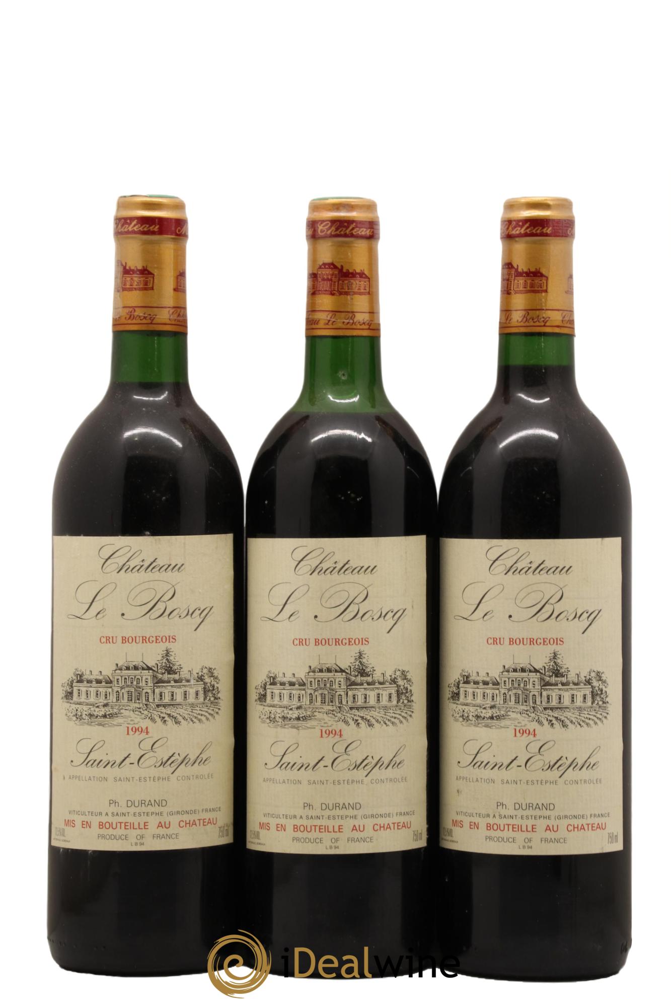 Château le Boscq Cru Bourgeois 1994 - Lot de 3 bouteilles - 0