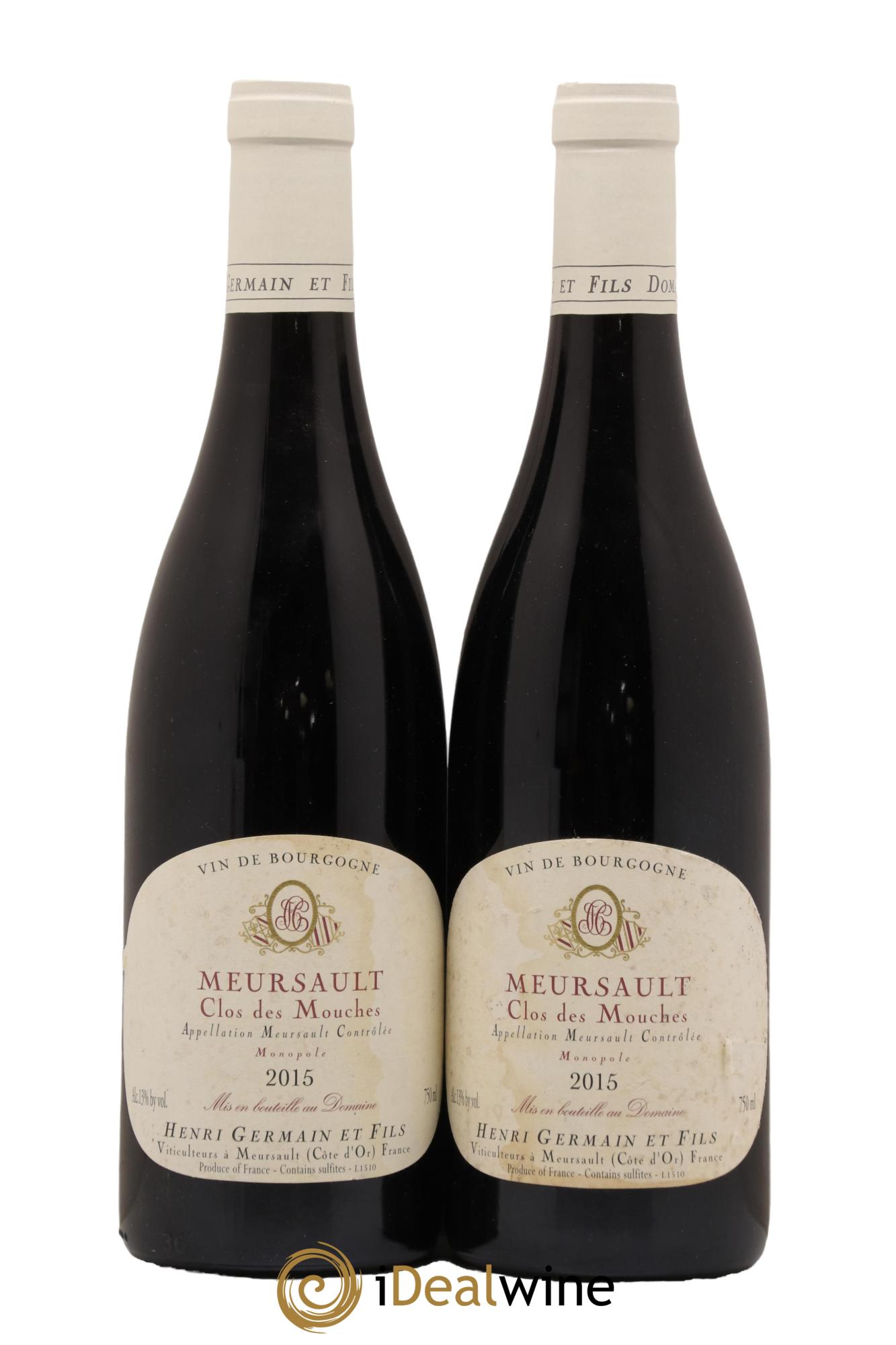 Meursault Clos des Mouches Henri Germain 2015 - Lot de 2 bouteilles - 0