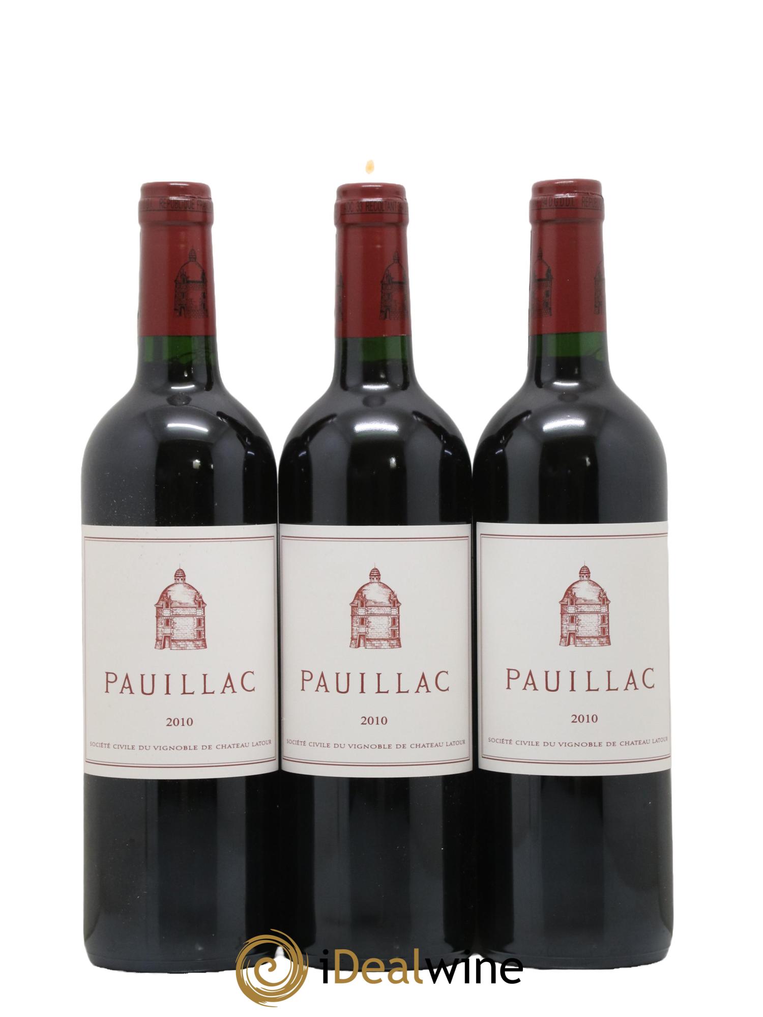 Pauillac de Château Latour 2010 - Lot de 3 bouteilles - 0