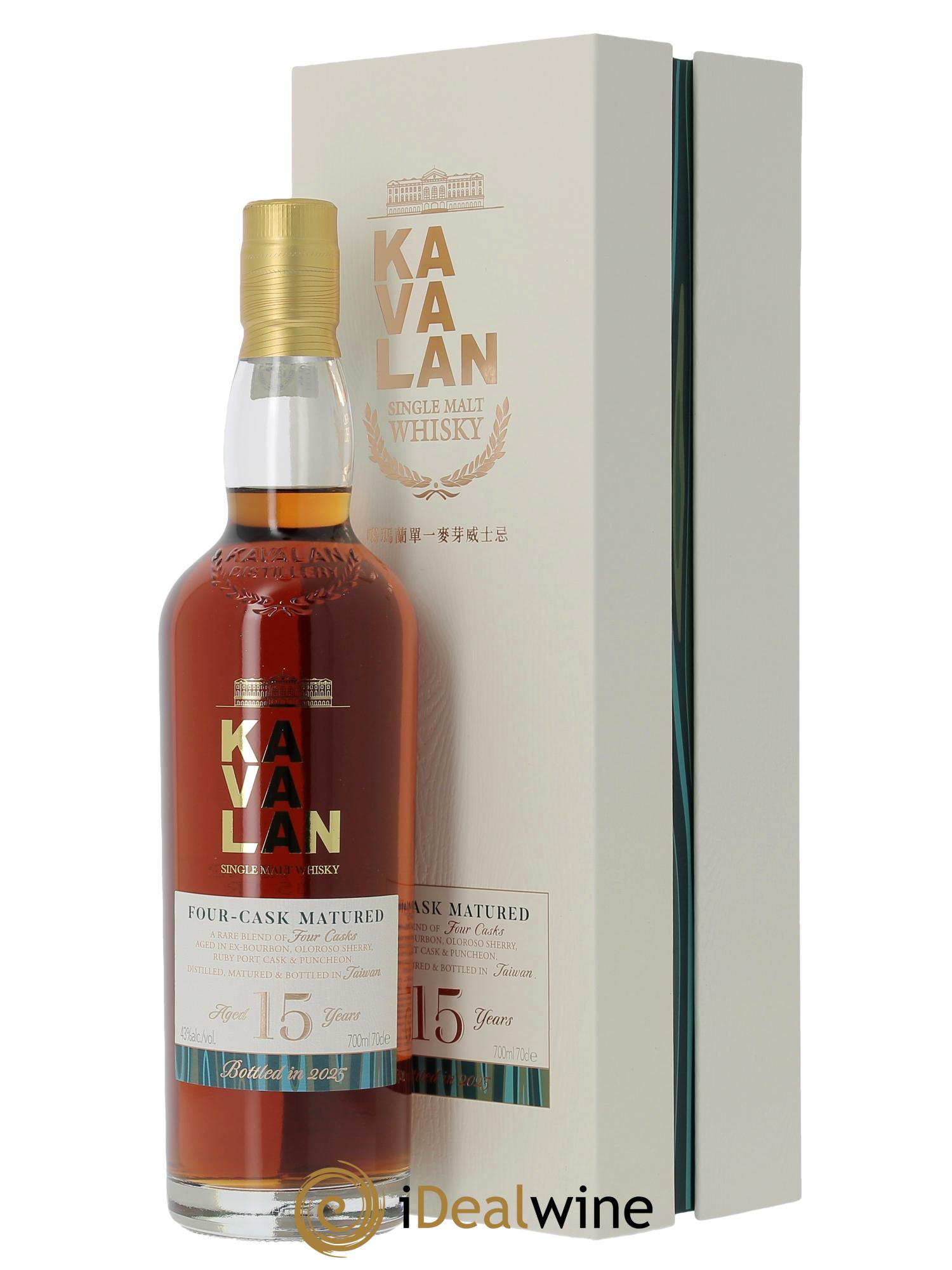 Kavalan 15 ans Four-Cask Matured - Lotto di 1 bottiglia - 0