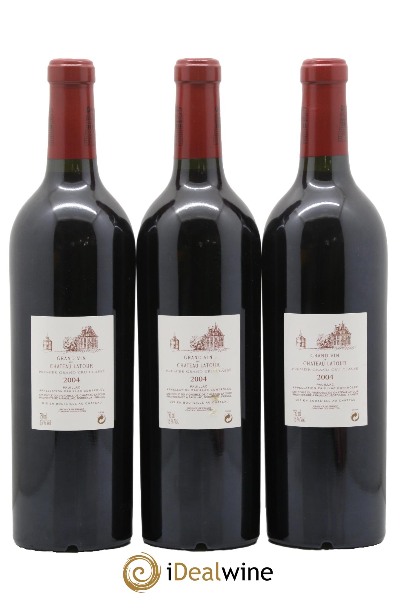 Château Latour 1er Grand Cru Classé 2004 - Lotto di 3 bottiglie - 1