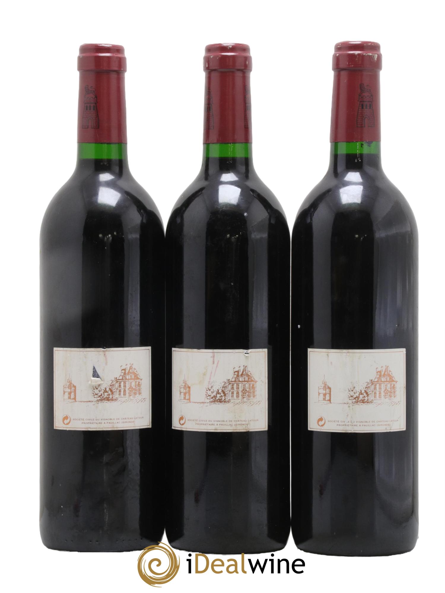 Château Latour 1er Grand Cru Classé 1996 - Lot de 3 bouteilles - 1