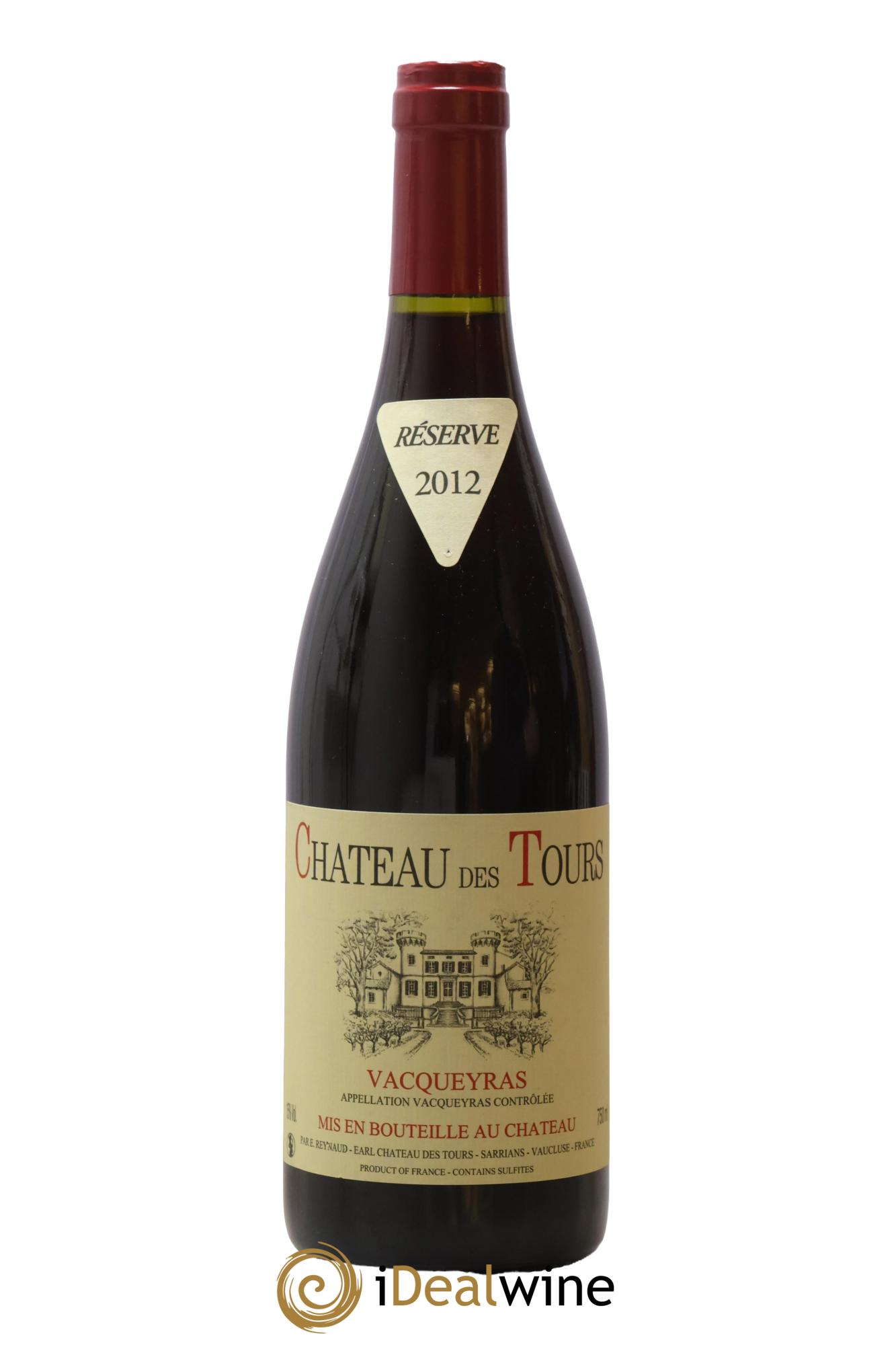 Vacqueyras Château des Tours Emmanuel Reynaud 2012 - Lot de 1 bouteille - 0