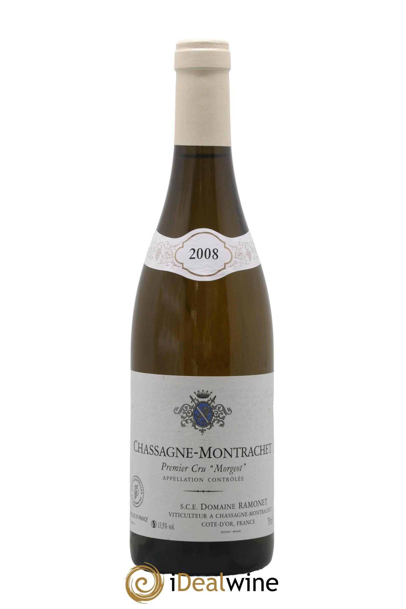 Chassagne-Montrachet 1er Cru Morgeot Ramonet (Domaine) 2008 - Lot de 1 bouteille - 0