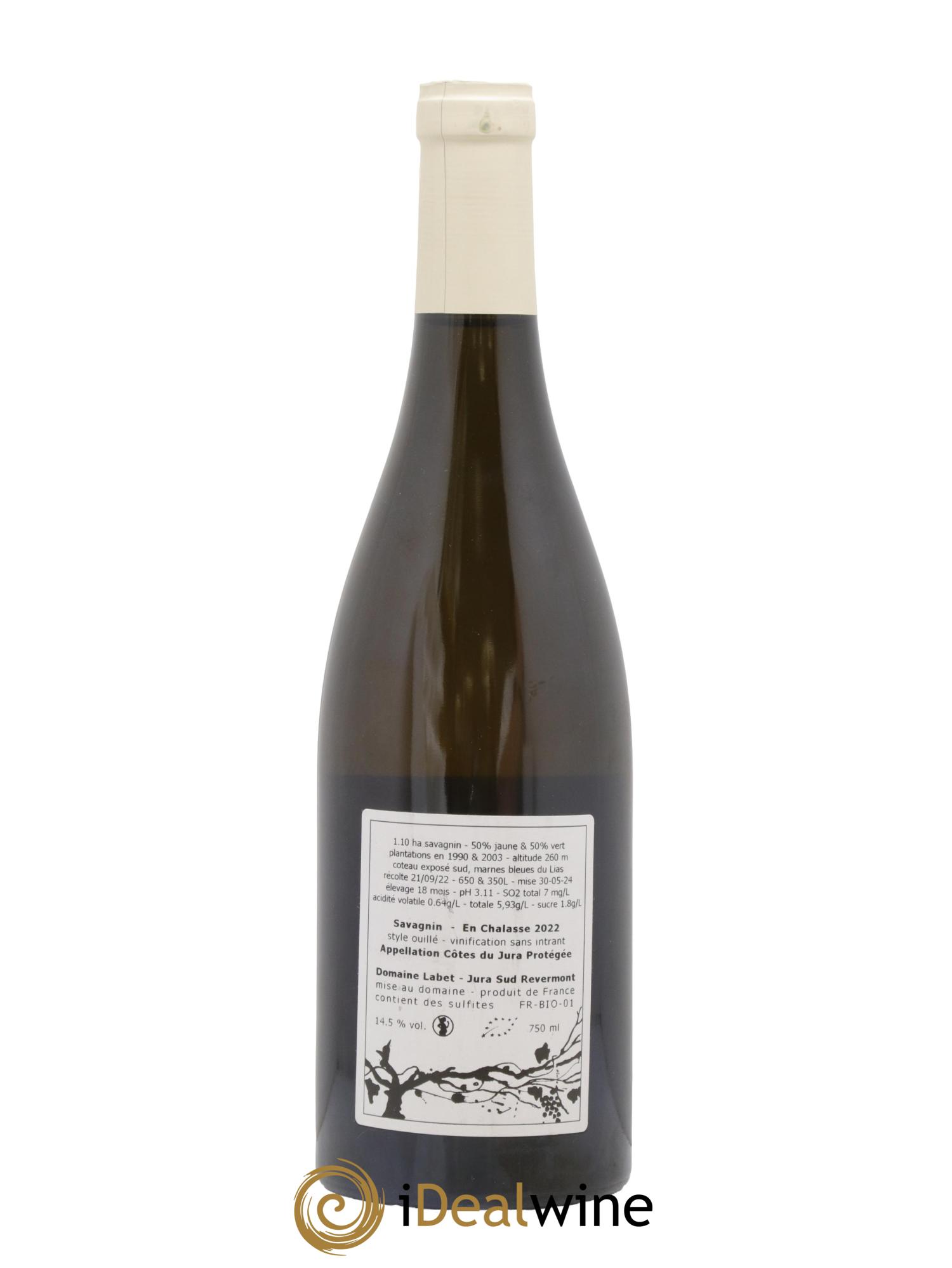 Côtes du Jura Savagnin en Chalasse Romain - Julien  - Charline Labet 2022 - Lot de 1 bouteille - 1