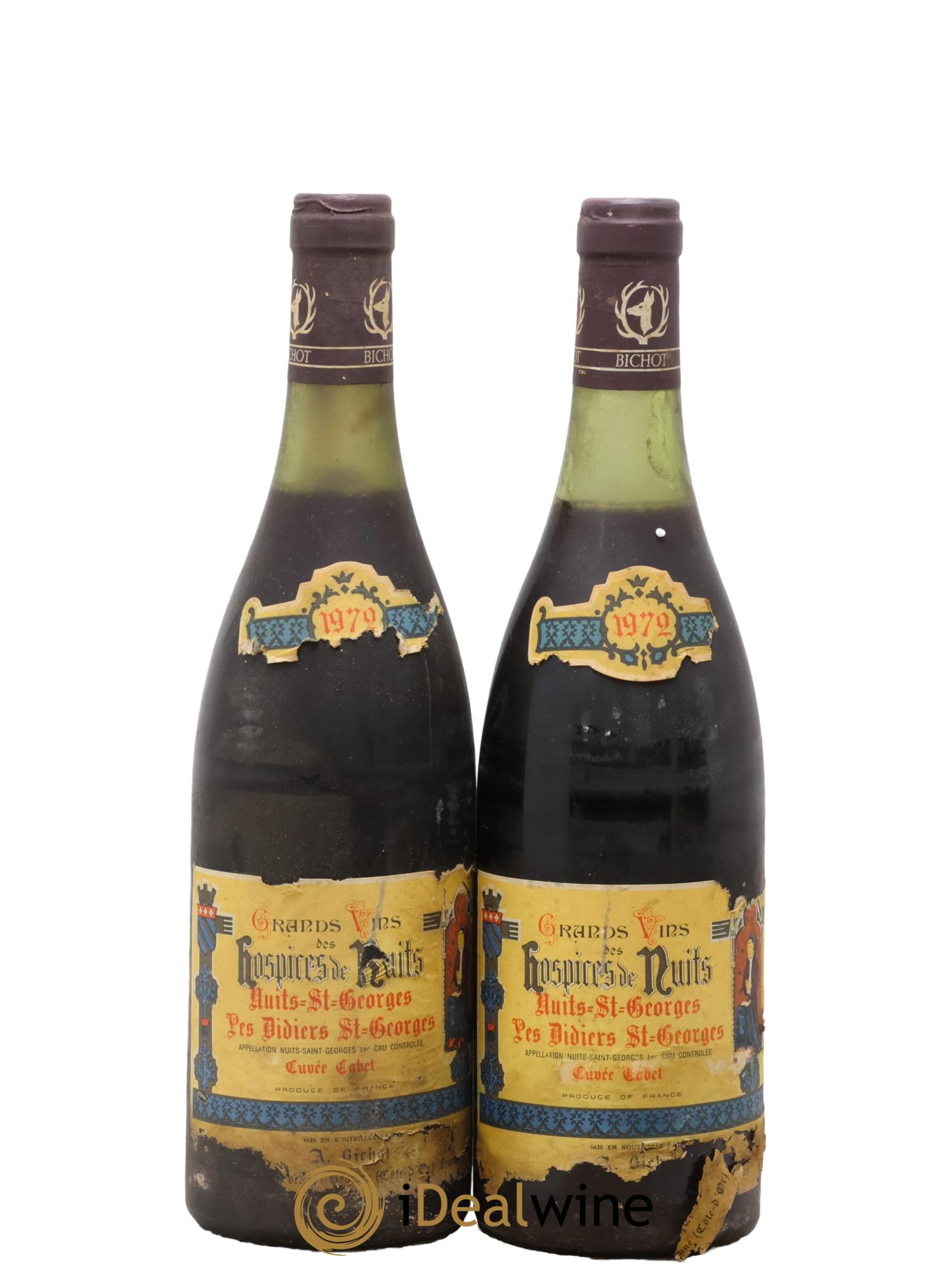 Nuits-Saint-Georges Cuvée Cabet Les Didiers St Georges Grands Vins Des Hospices De Nuits 1972 - Lot of 2 bottles - 0
