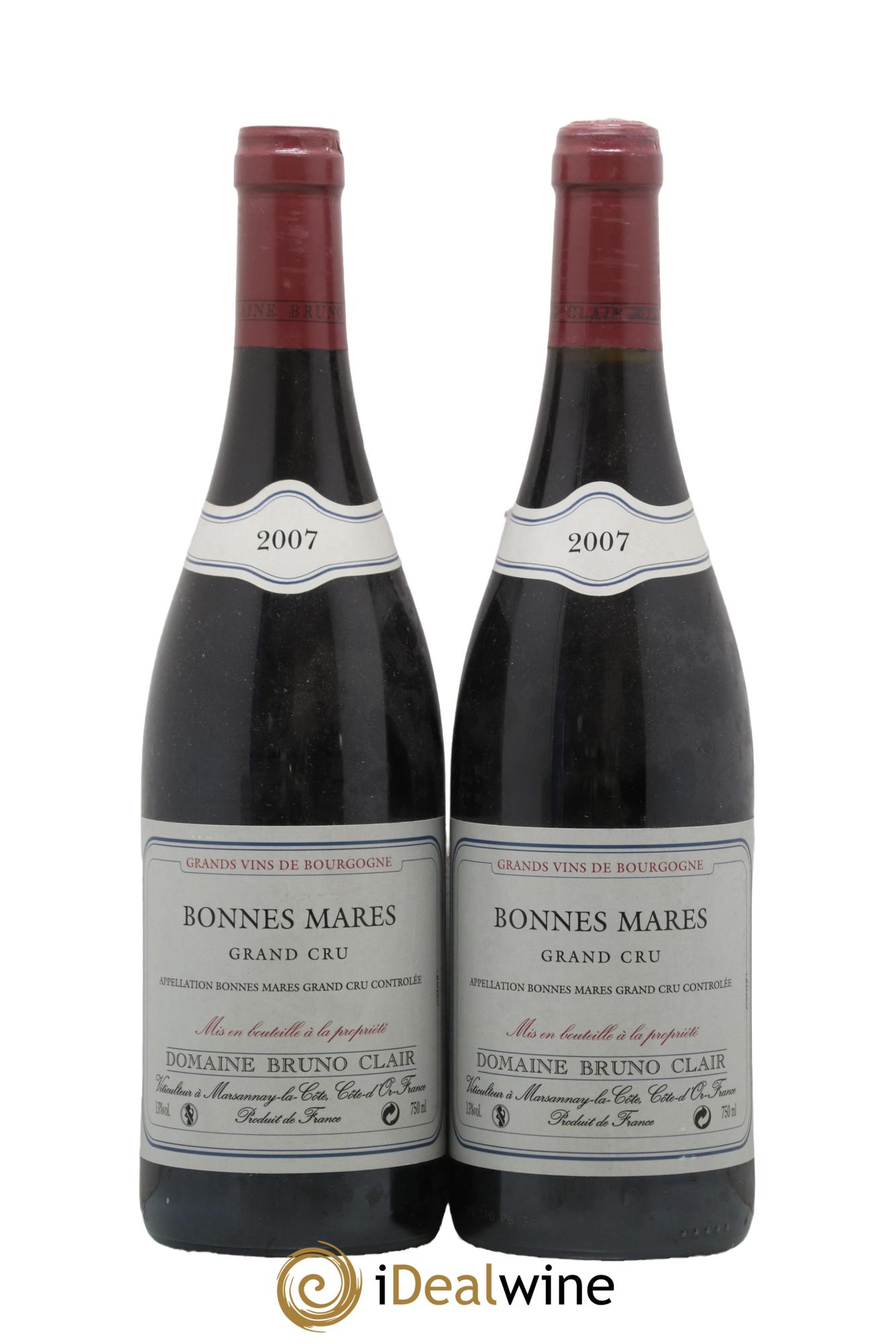 Bonnes-Mares Grand Cru Bruno Clair (Domaine) 2007 - Lot de 2 bouteilles - 0