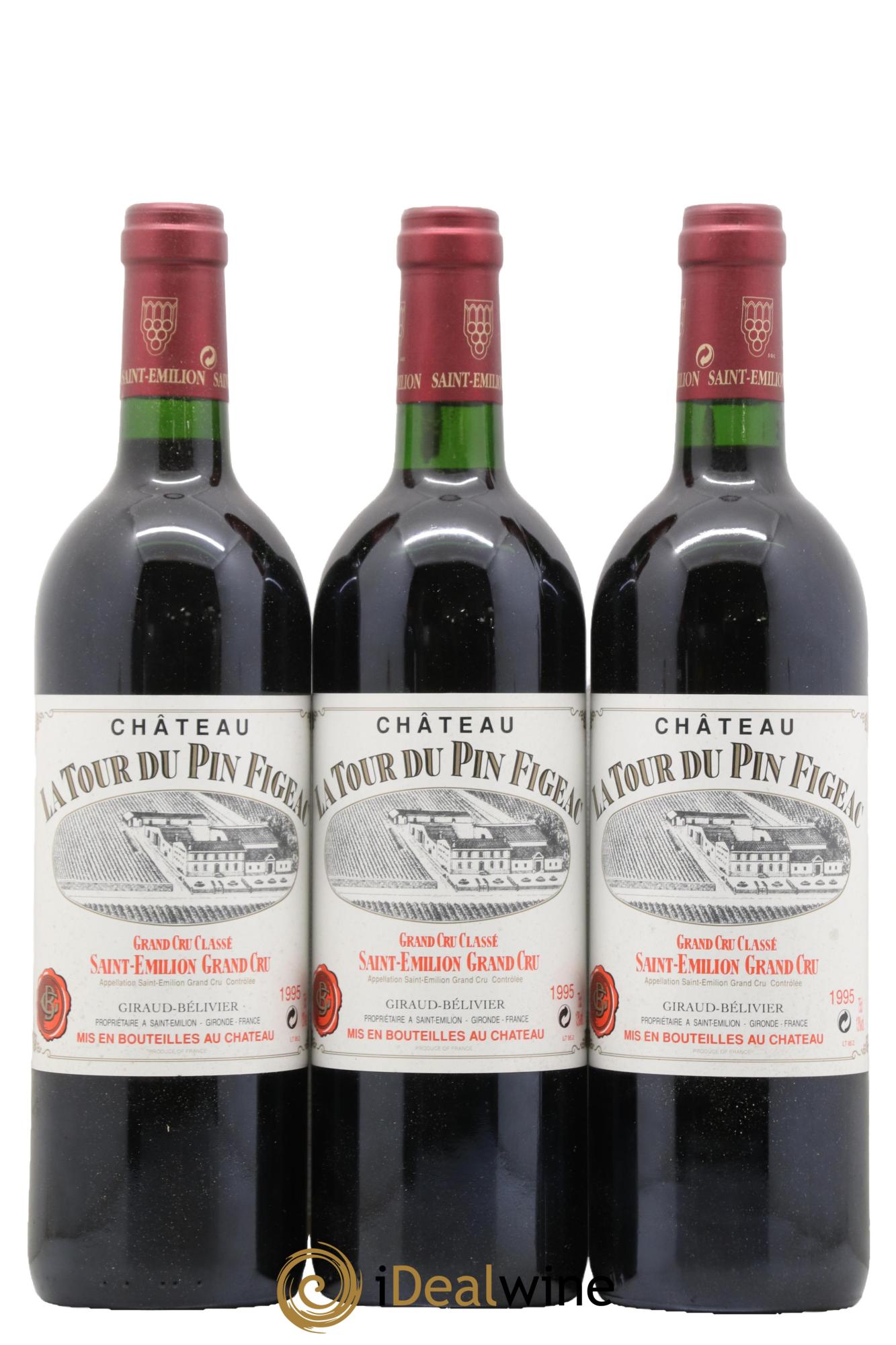 Château la Tour du Pin Figeac 1995 - Lot de 3 bouteilles - 0