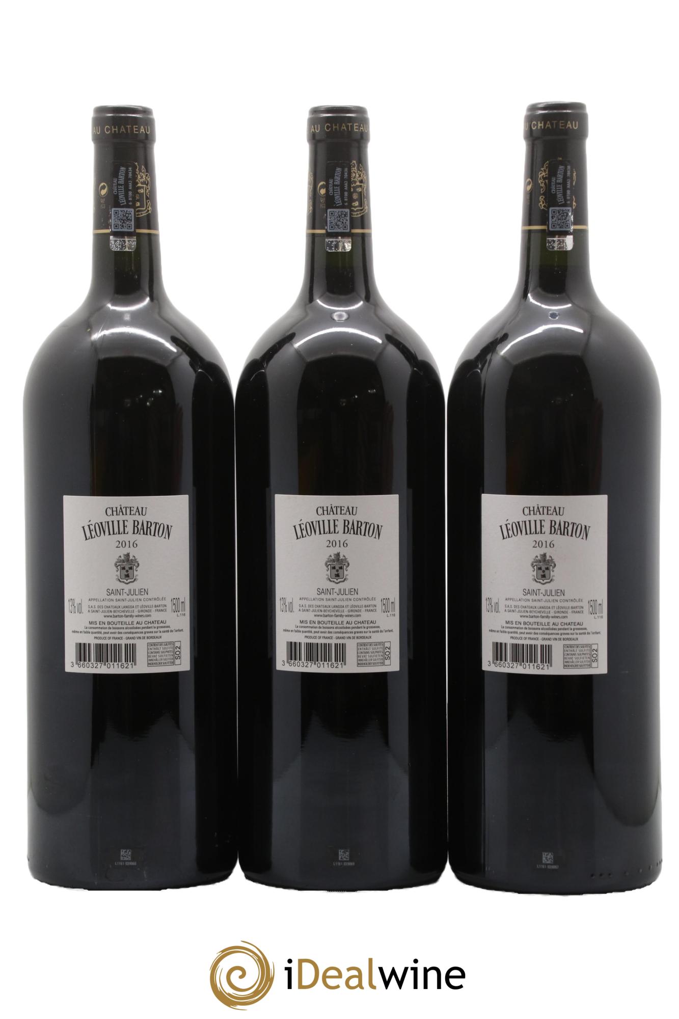 Château Léoville Barton 2ème Grand Cru Classé 2016 - Lot of 6 magnums - 2