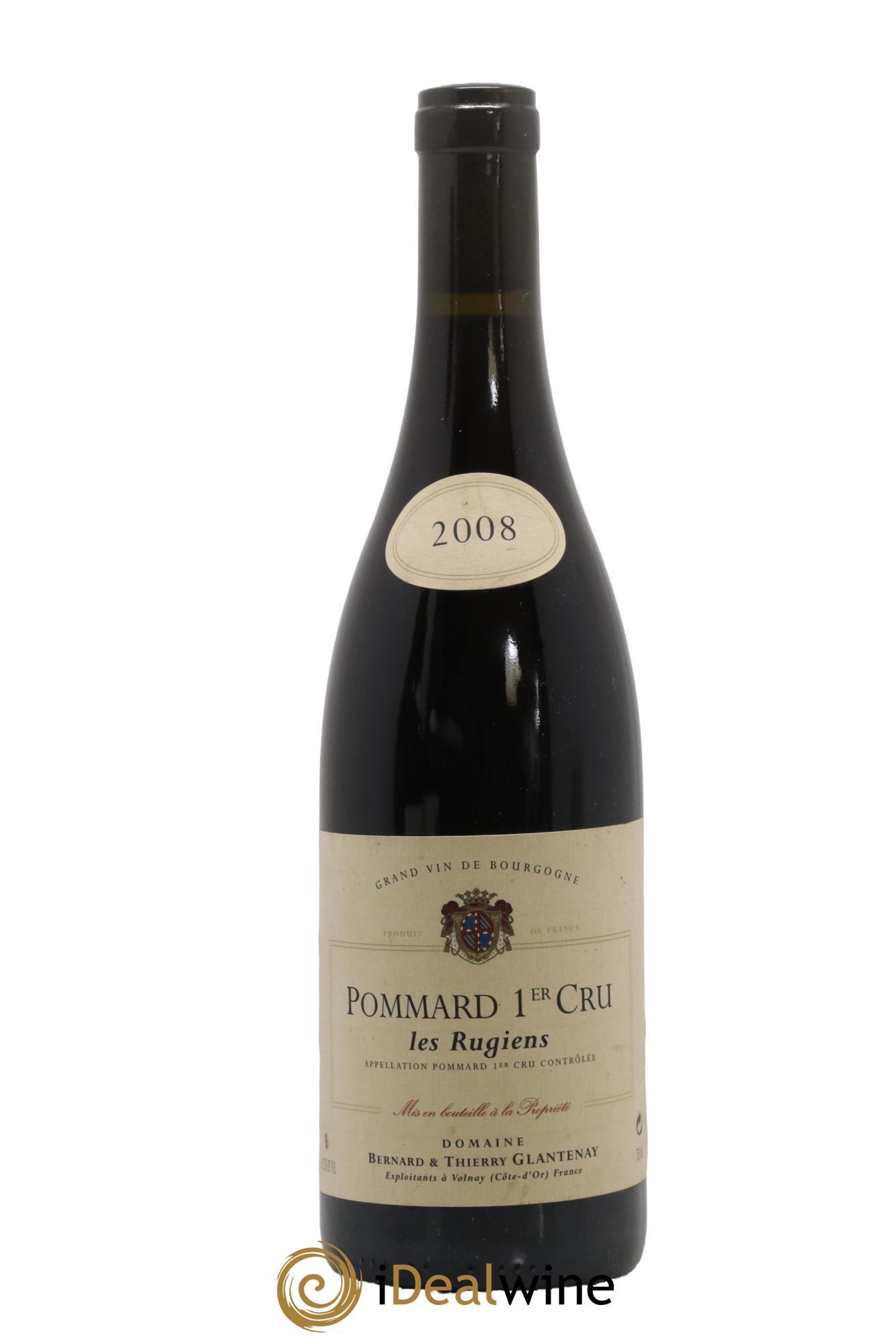 Pommard 1er Cru Les Rugiens Bernard et Thierry Glantenay (Domaine) Rugiens Bernard et Thierry Glantenay 2008 - Lot de 1 bouteille - 0