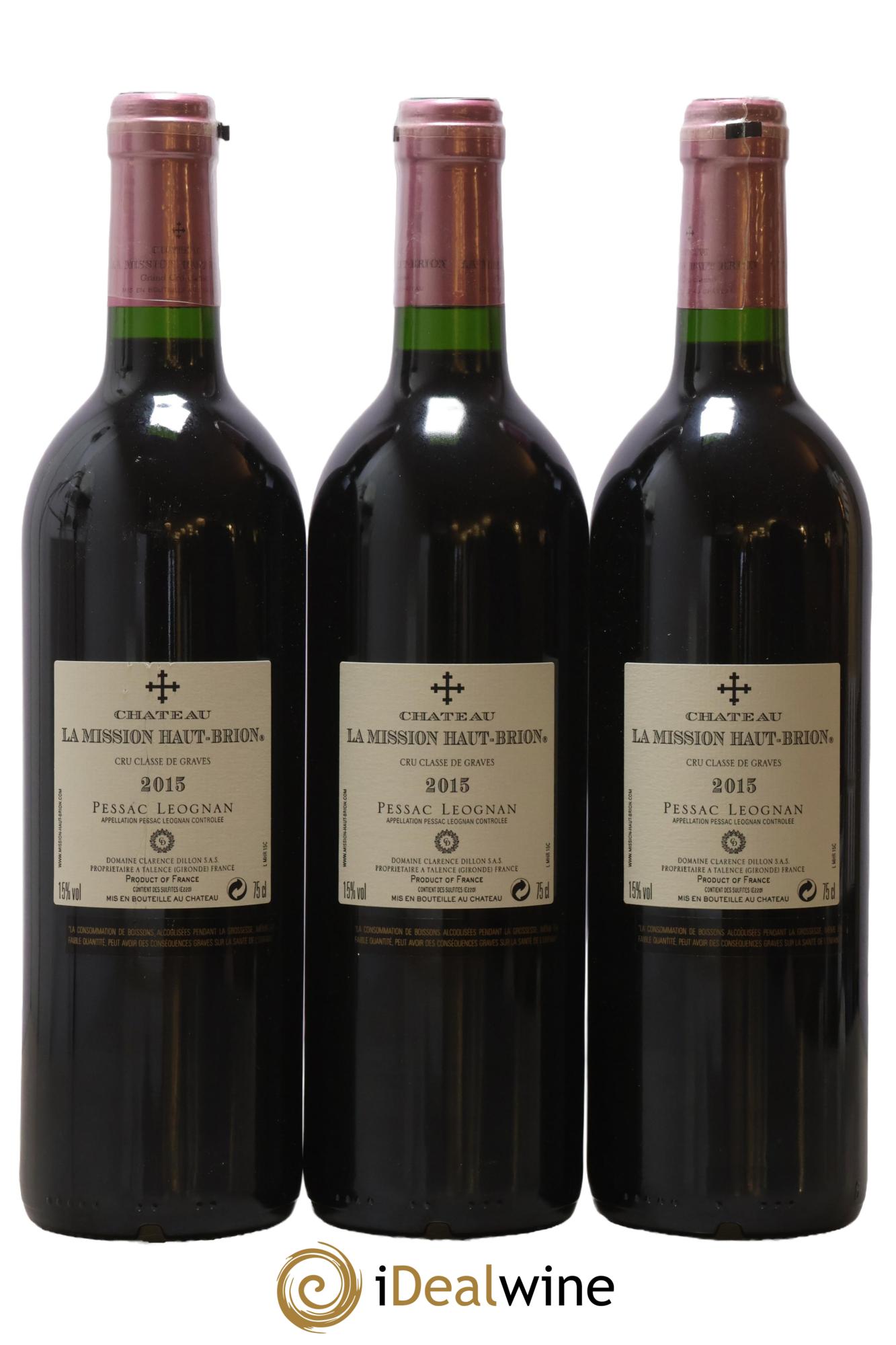 Château la Mission Haut-Brion Cru Classé de Graves 2015 - Lot de 6 bouteilles - 4