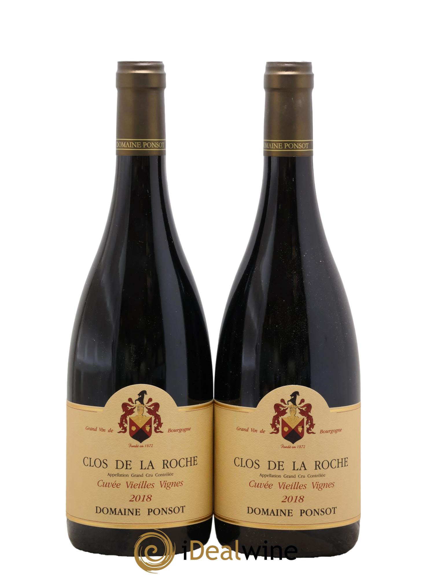 Clos de la Roche Grand Cru Vieilles Vignes Ponsot (Domaine) 2018 - Lotto di 2 bottiglie - 0