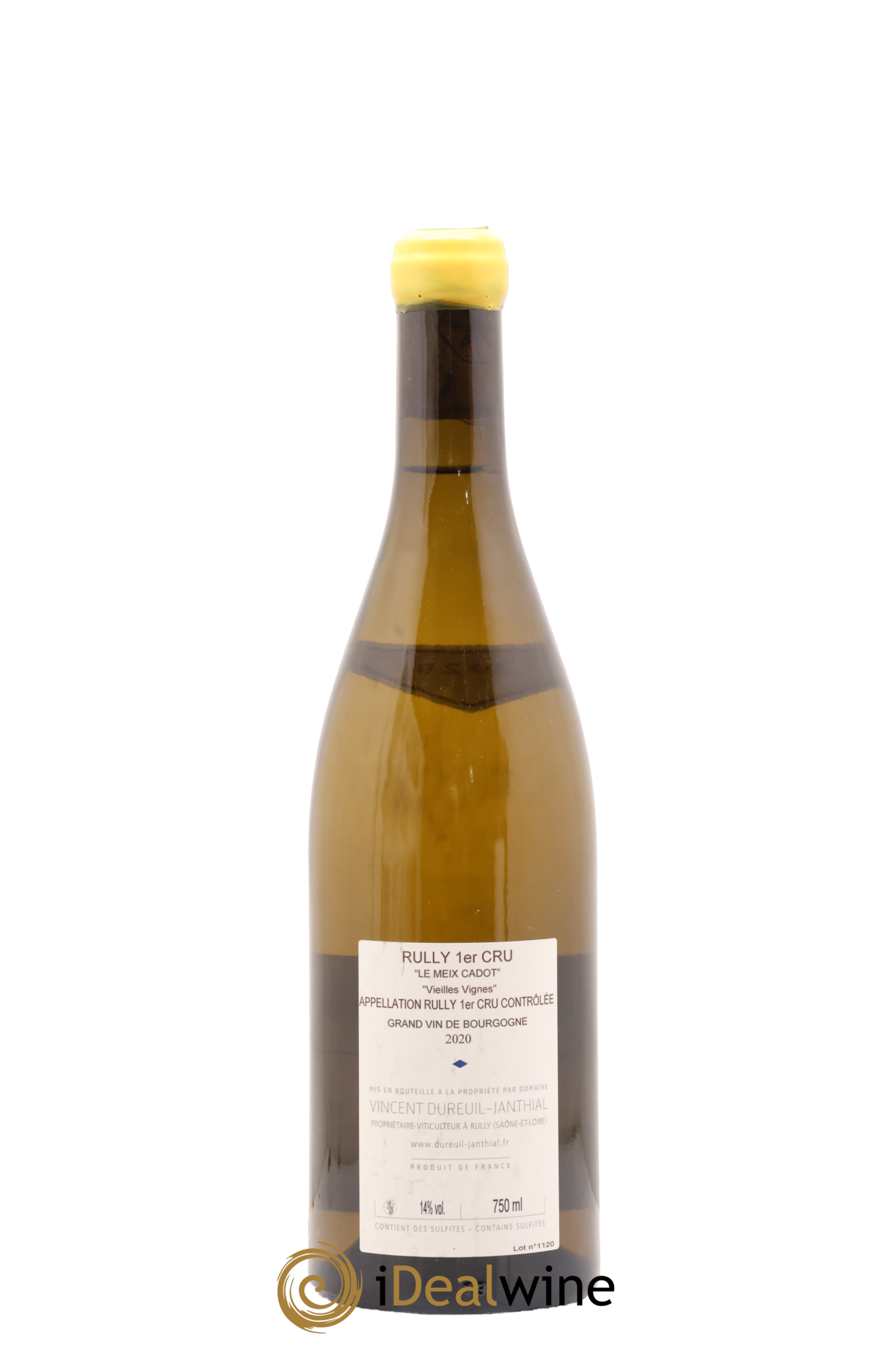 Rully 1er Cru Le Meix Cadot Vieilles Vignes Vincent Dureuil-Janthial 2020 - Lot de 1 bouteille - 1