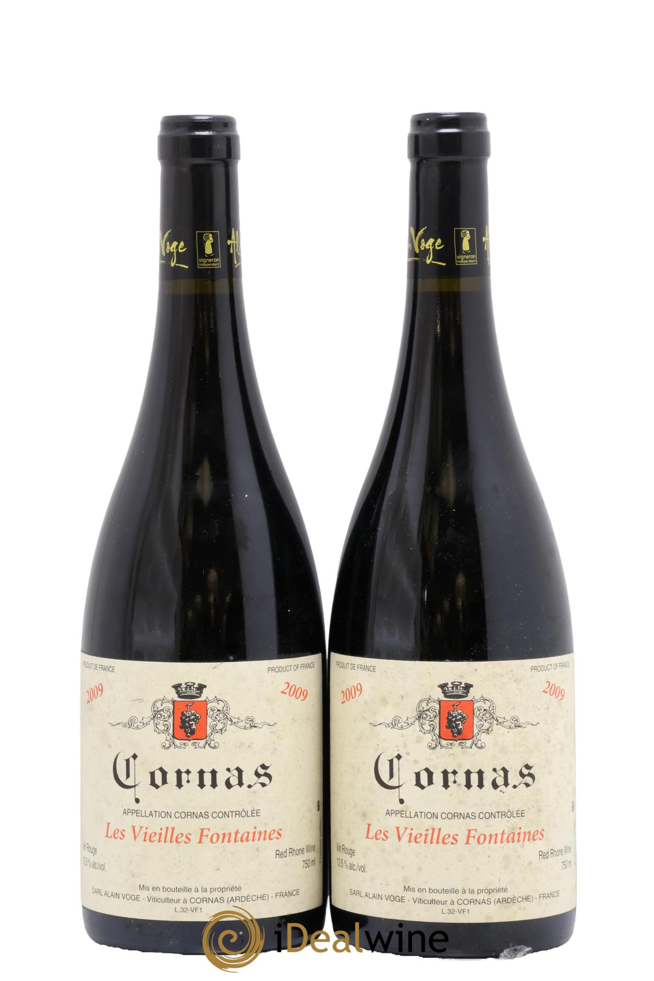 Cornas Les Vieilles Fontaines Alain Voge (Domaine) 2009 - Lot de 2 bouteilles - 0