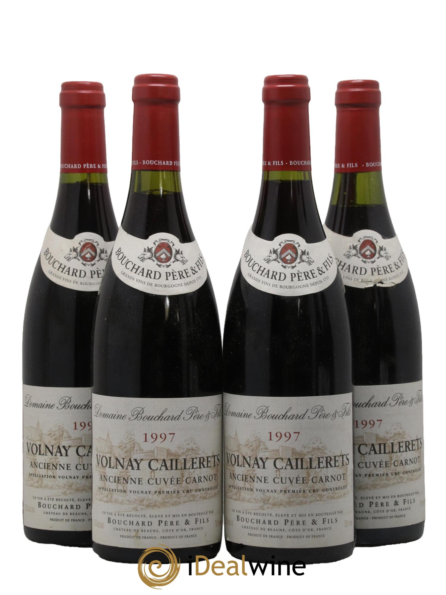 Volnay 1er Cru Caillerets - Ancienne Cuvée Carnot Bouchard Père & Fils 1997 - Lot de 4 bouteilles - 0