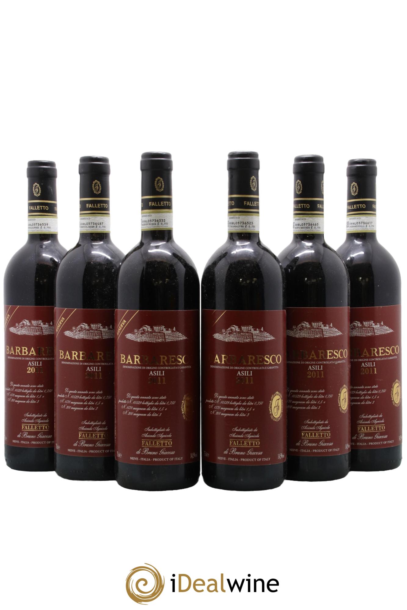 Barbaresco DOCG Asili Riserva Falletto - Bruno Giacosa 2011 - Lot of 6 bottles - 0