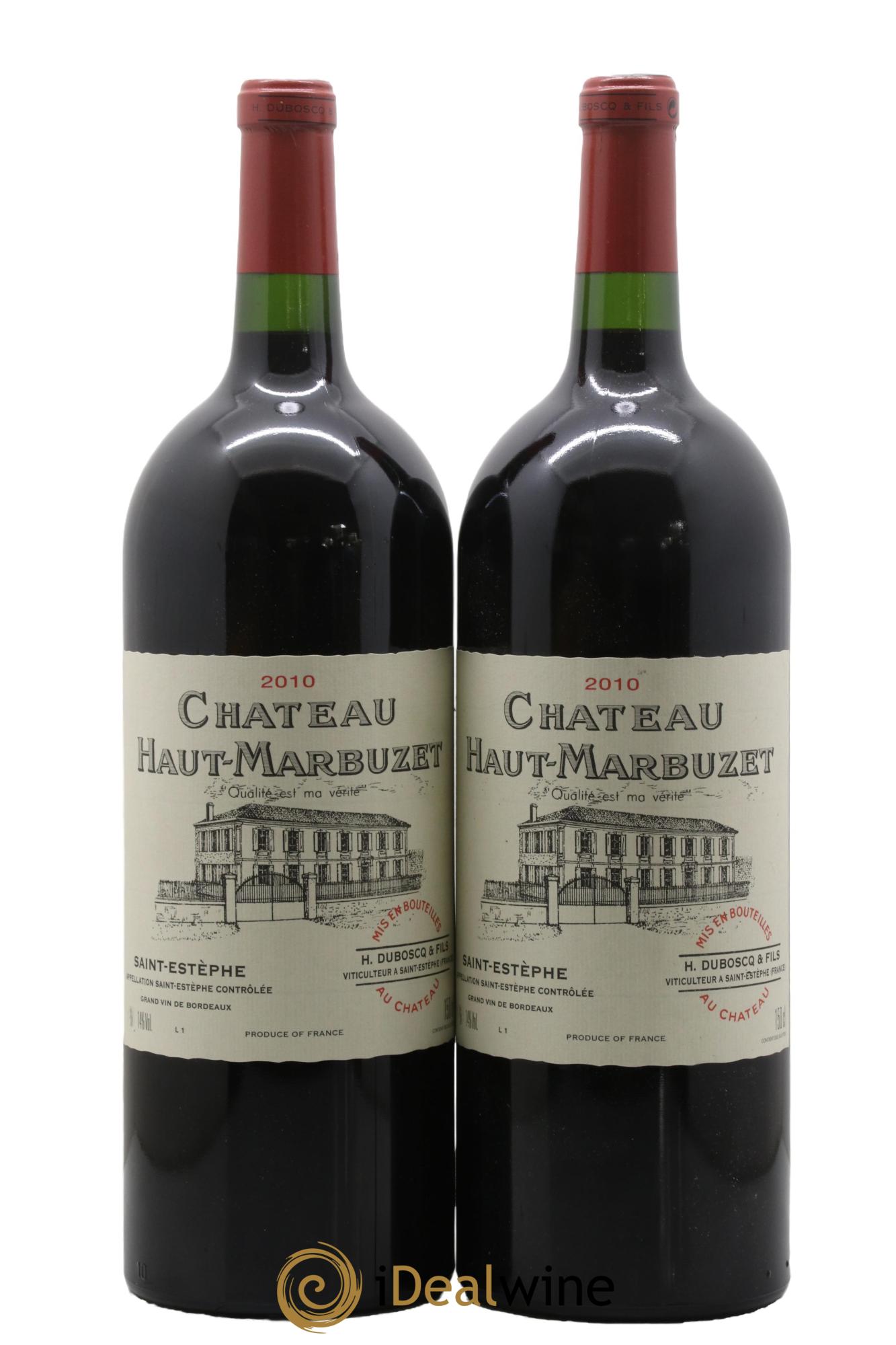 Château Haut Marbuzet 2010 - Lot de 2 magnums - 0