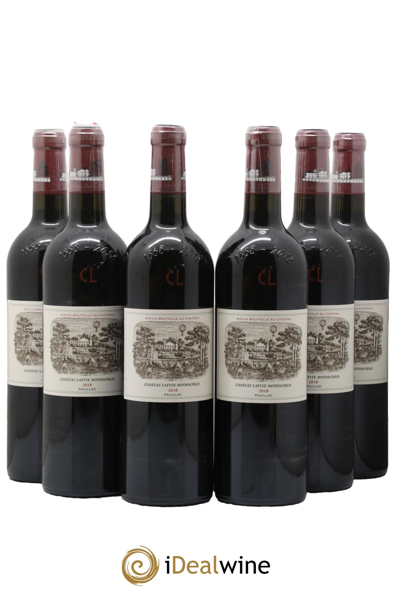 Château Lafite Rothschild 1er Grand Cru Classé 2018 - Lot de 6 bouteilles - 0