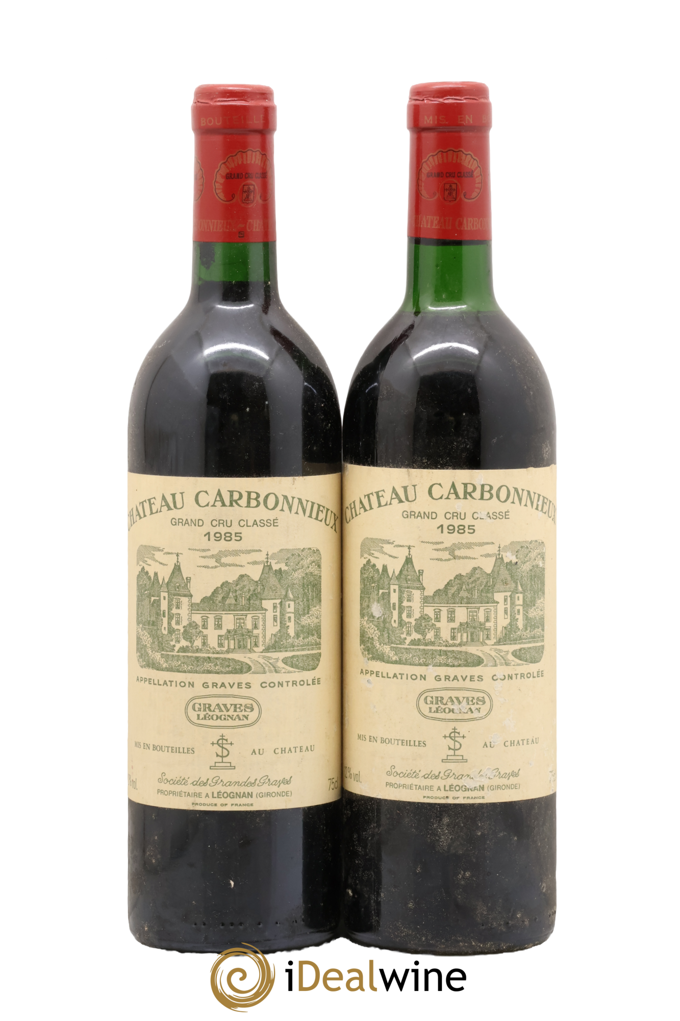 Château Carbonnieux Cru Classé de Graves 1985 - Lot de 2 bouteilles - 0
