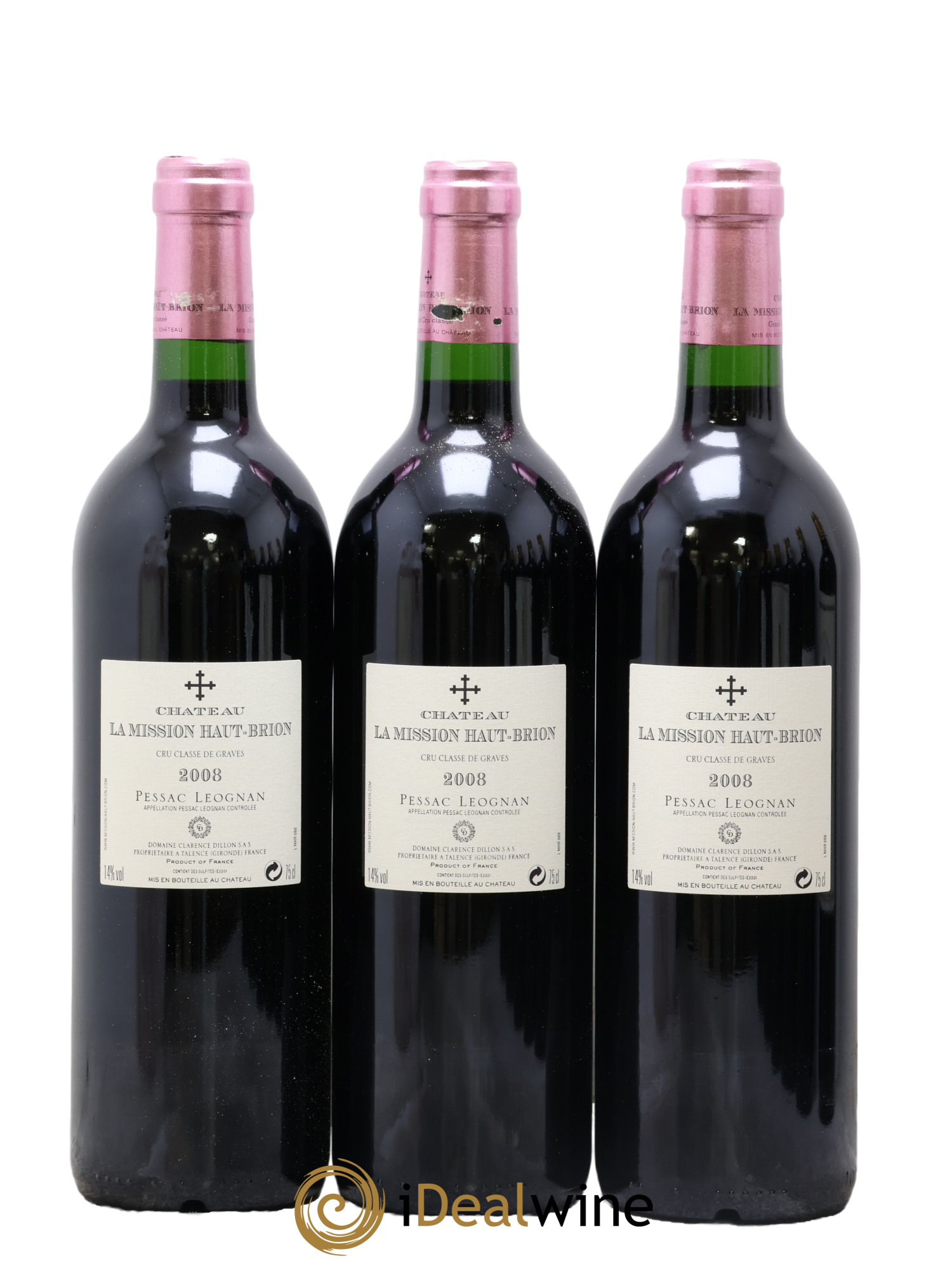 Château la Mission Haut-Brion Cru Classé de Graves 2008 - Lot de 3 bouteilles - 1