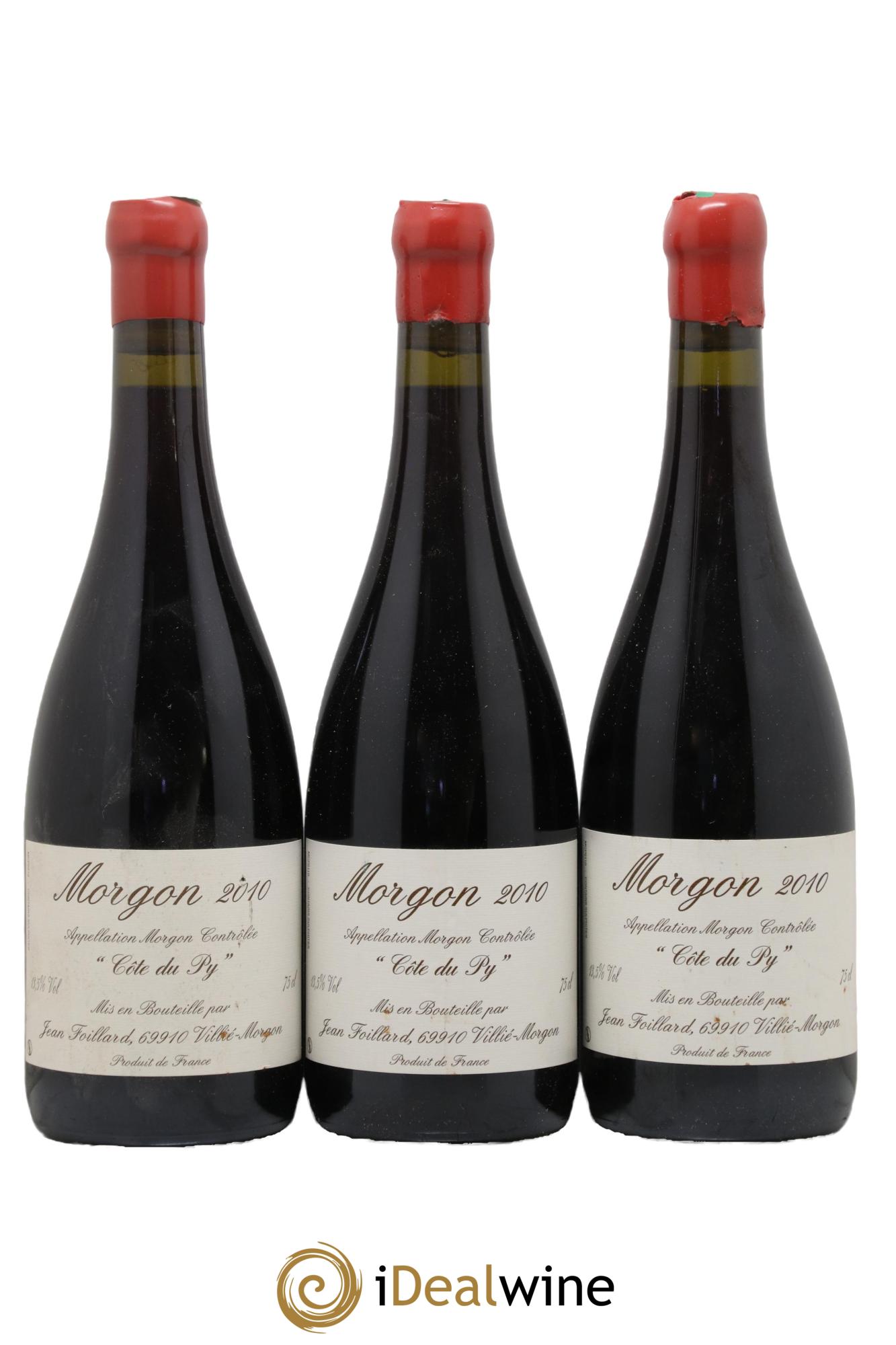 Morgon Côte du Py Jean Foillard 2010 - Lot de 3 bouteilles - 0