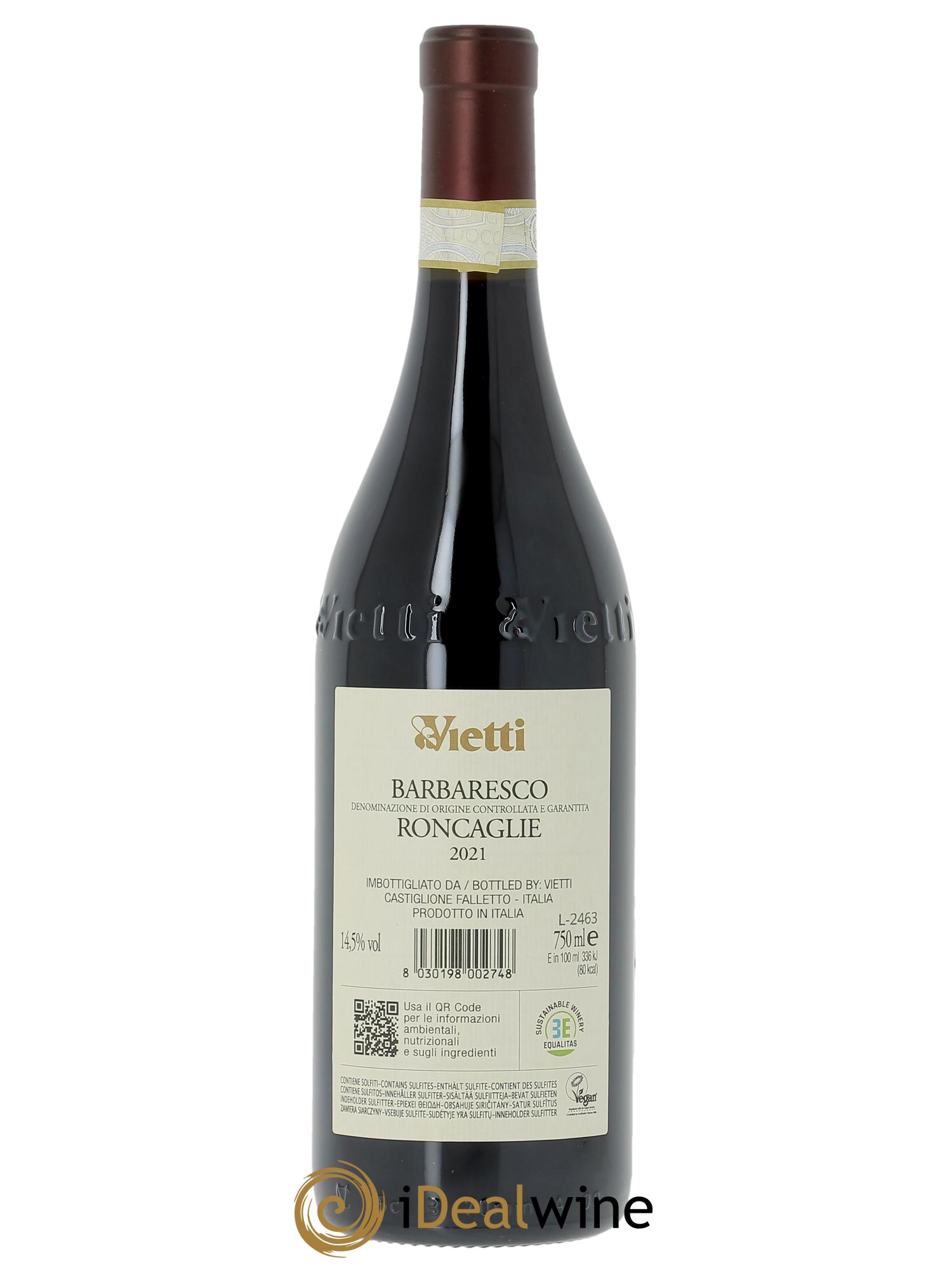 Barbaresco DOCG Roncaglie Masseria Vietti  2021 - Lot of 1 bottle - 1