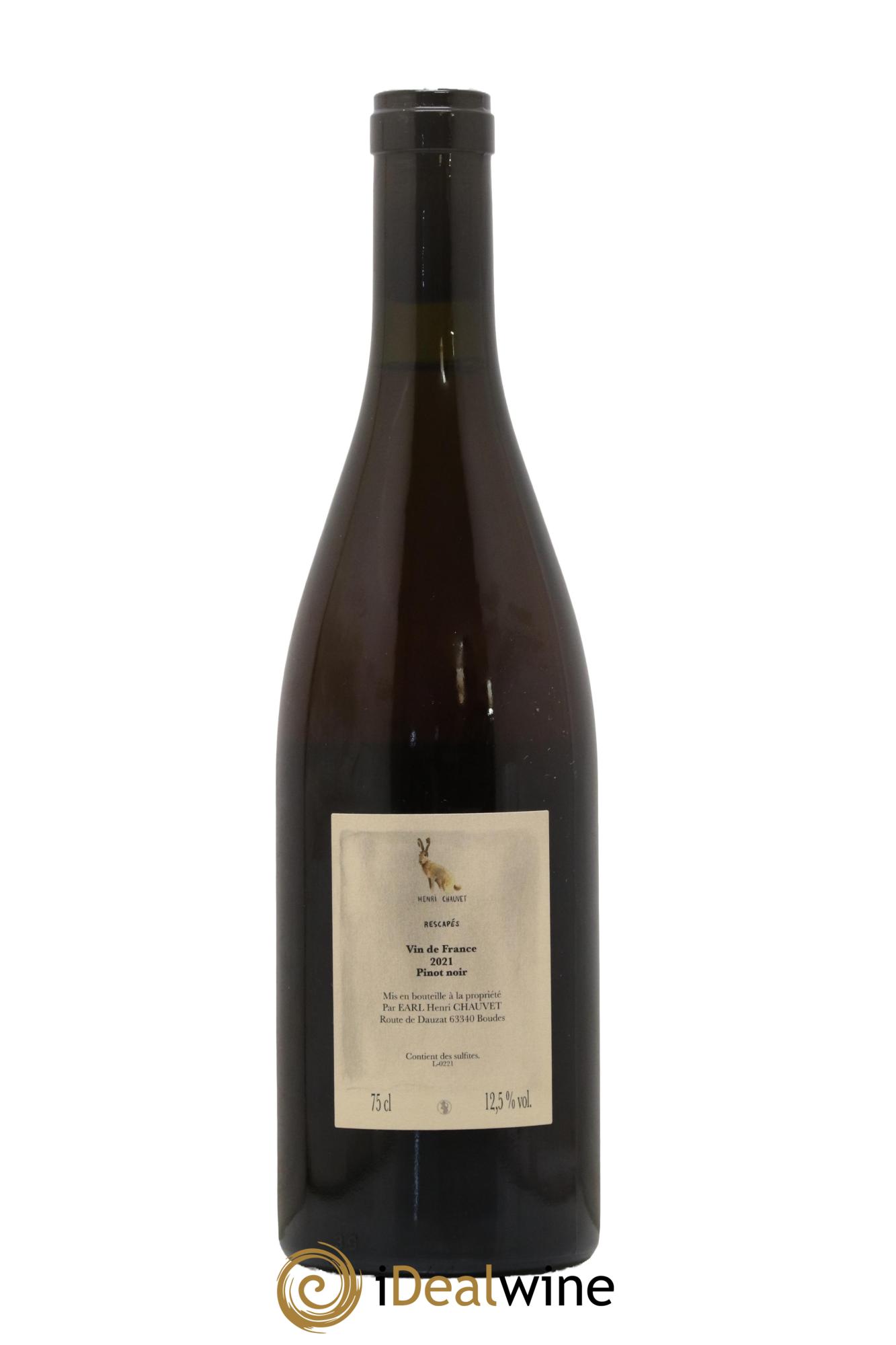 Vin de France Rescapés Henri Chauvet 2021 - Lot de 1 bouteille - 1