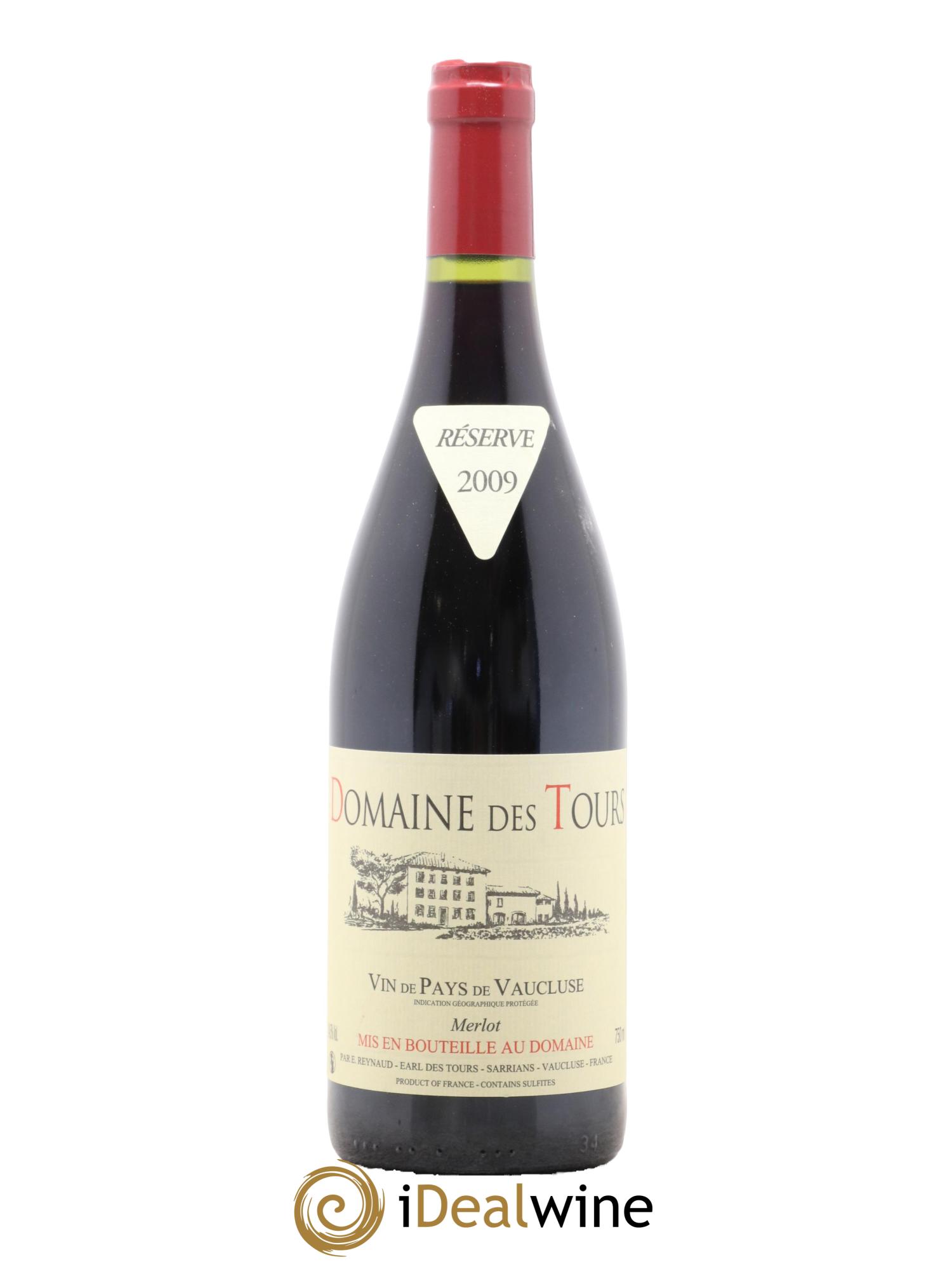 IGP Pays du Vaucluse (Vin de Pays du Vaucluse) Domaine des Tours Merlot Emmanuel Reynaud 2009 - Posten von 1 Flasche - 0